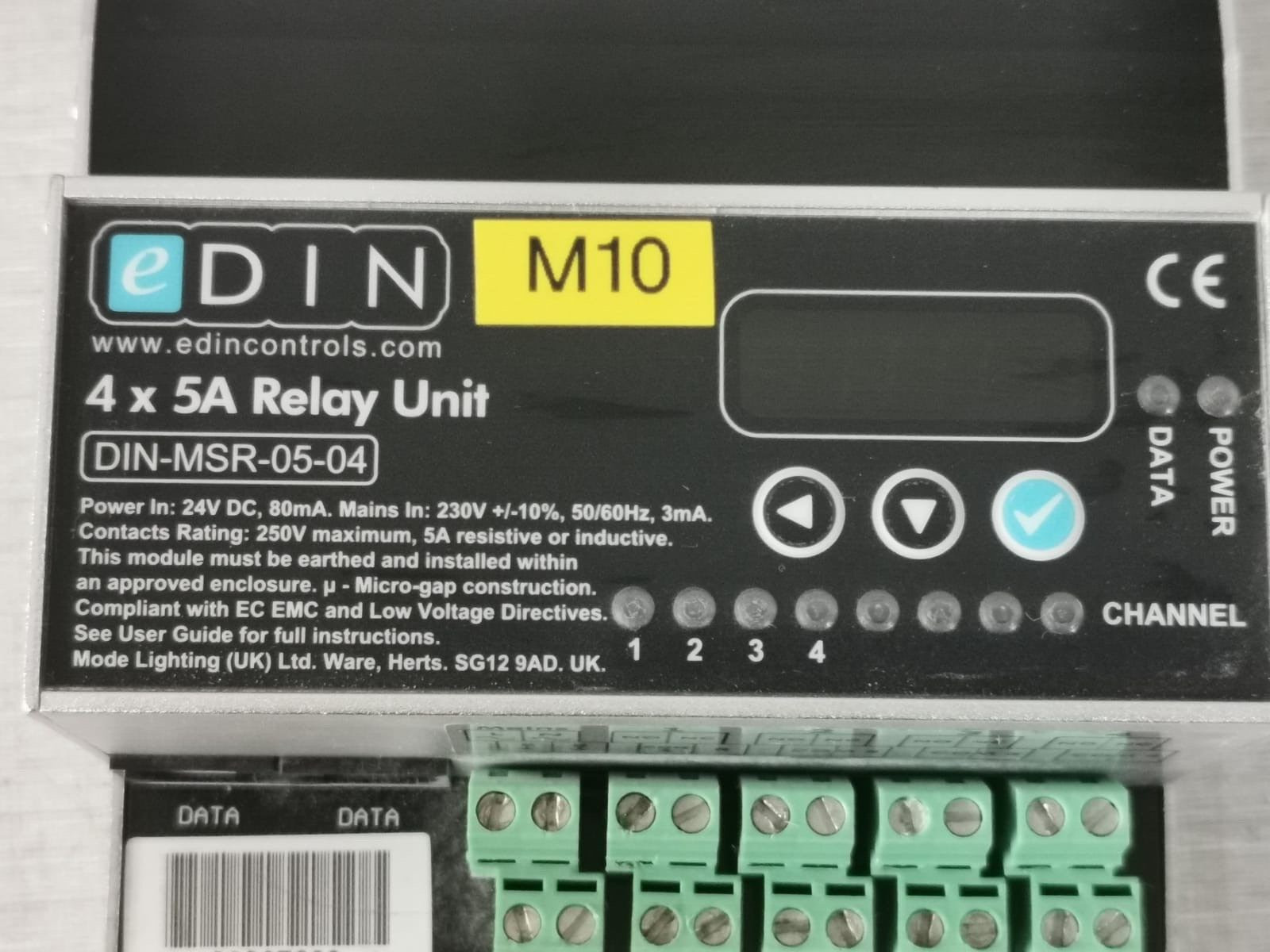 EDIN DIN-MSR-05-04 EDIN DIN-MSR-05-04 4×5A RELAY UNIT MODULE 3
