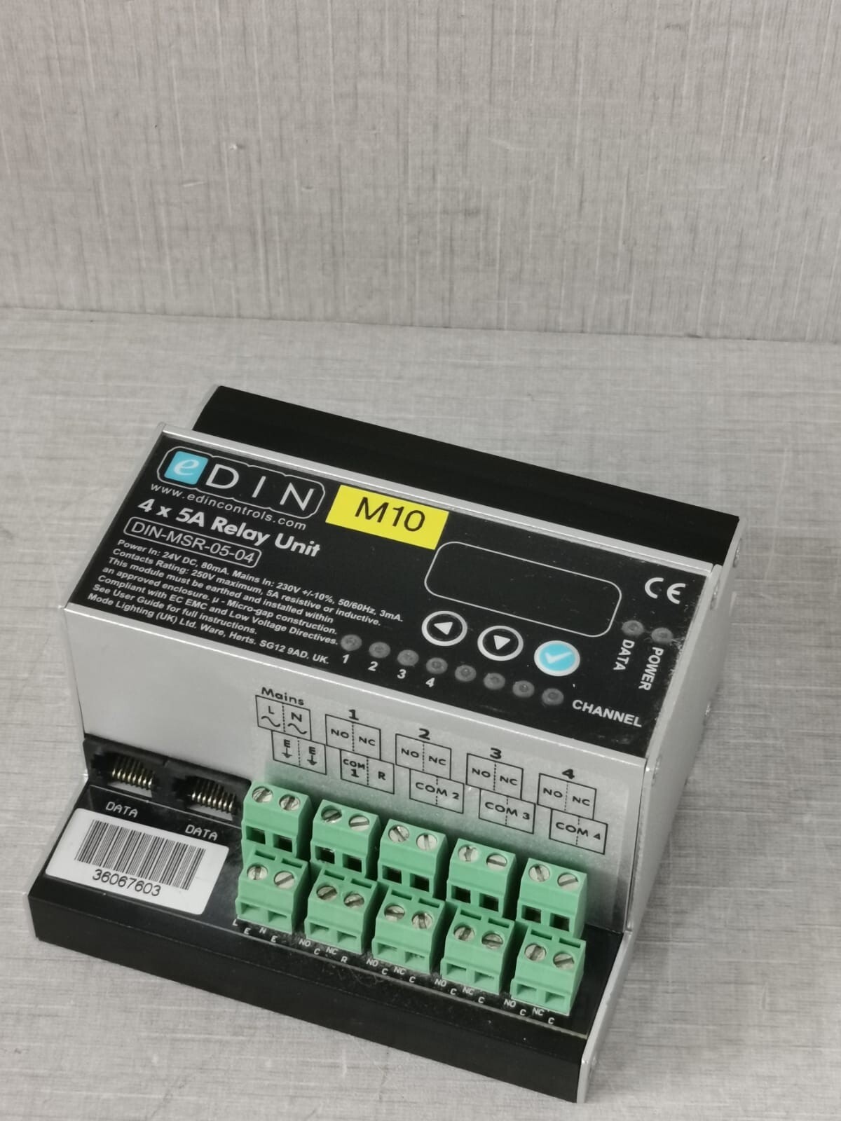 EDIN DIN-MSR-05-04 EDIN DIN-MSR-05-04 4×5A RELAY UNIT MODULE 4