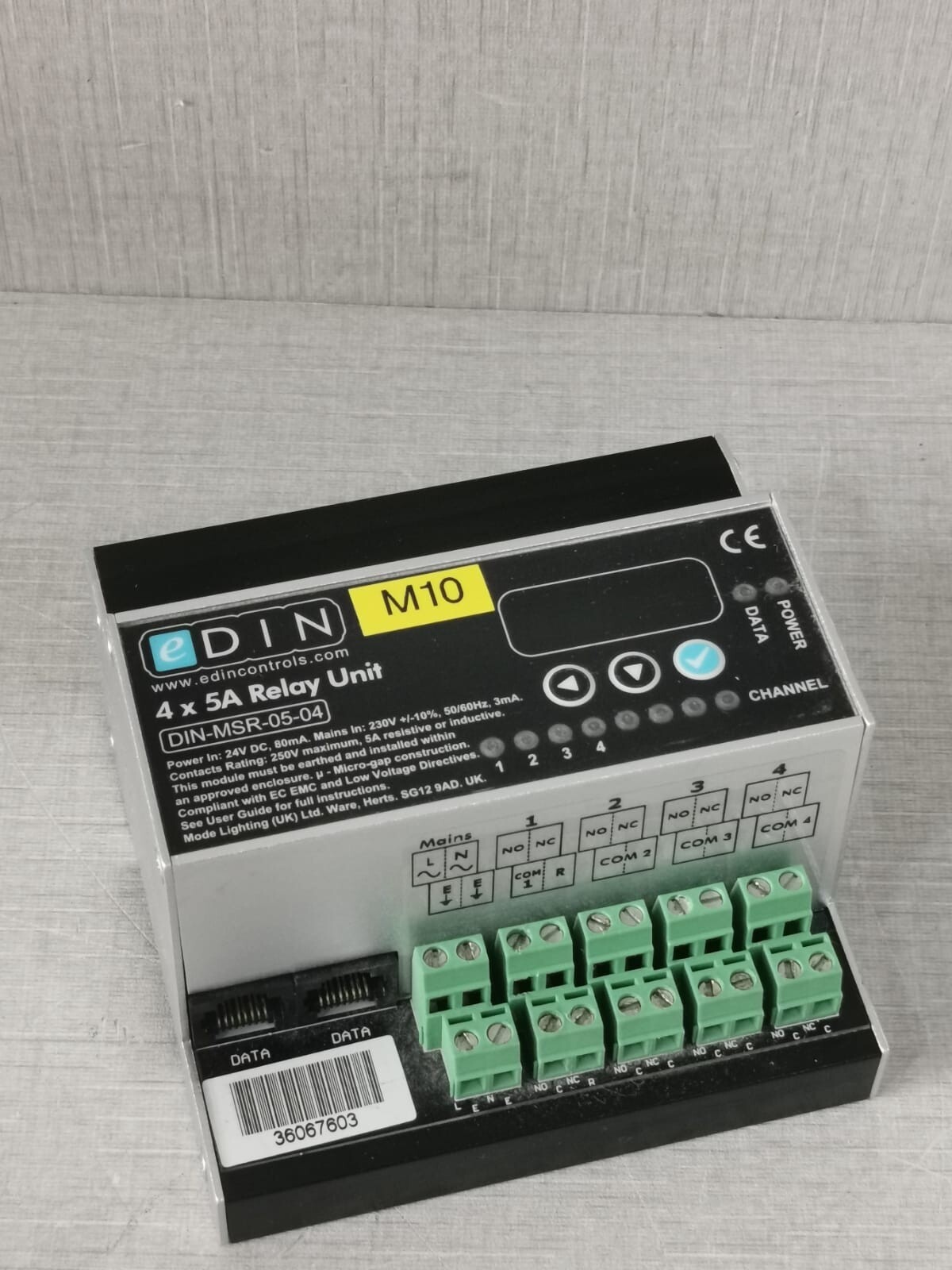 EDIN DIN-MSR-05-04 EDIN DIN-MSR-05-04 4×5A RELAY UNIT MODULE 5