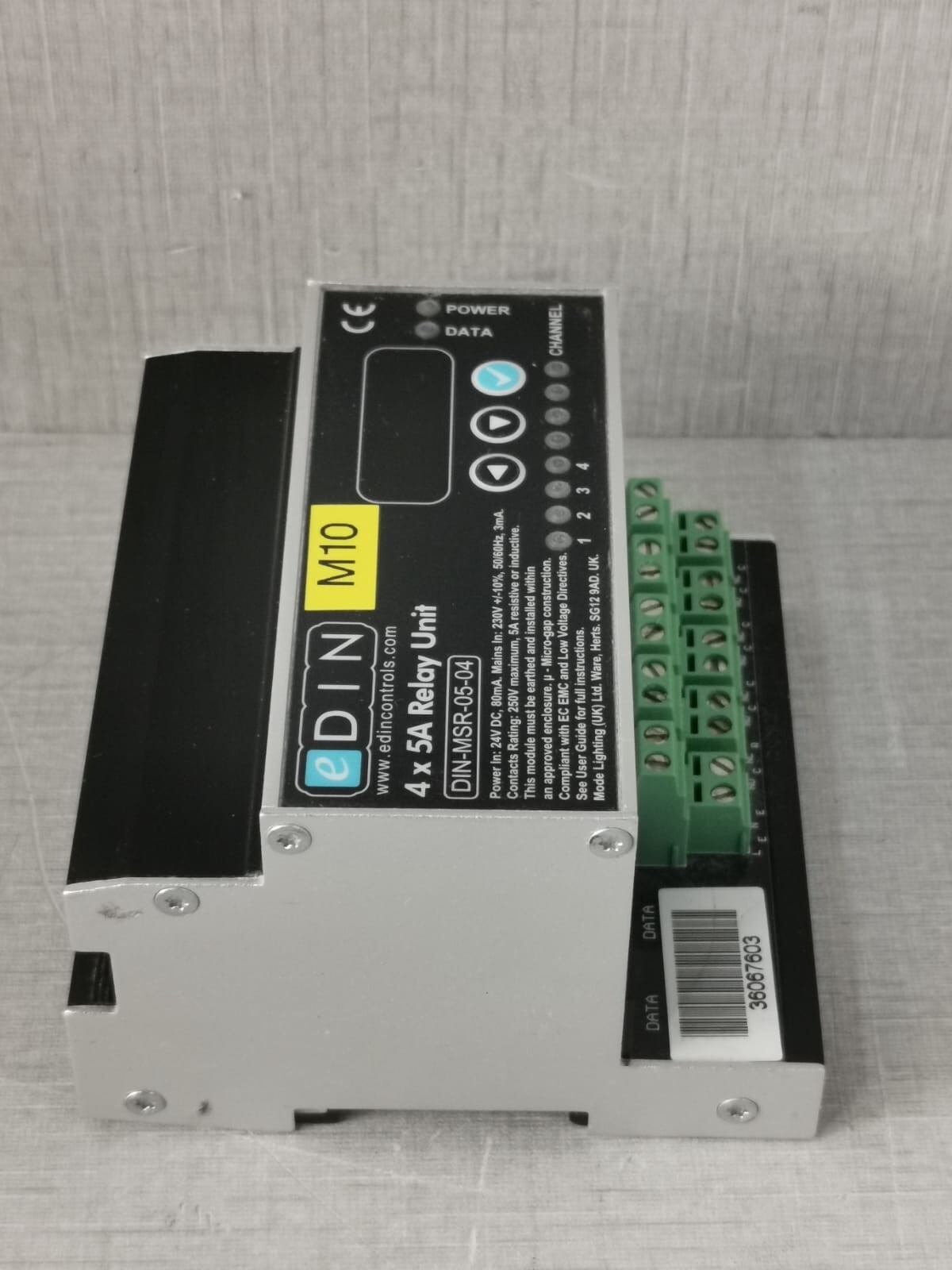 EDIN DIN-MSR-05-04 EDIN DIN-MSR-05-04 4×5A RELAY UNIT MODULE 7