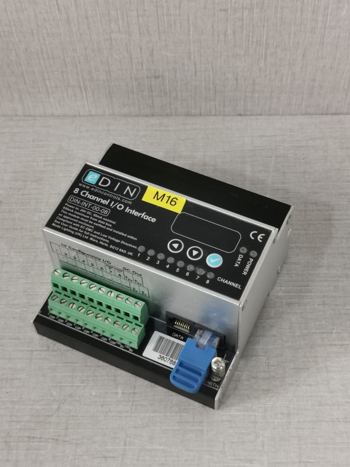 eDIN INT-00-08 EDIN DIN-INT-00-08 8 CHANNEL I/O INTERFACE 24VDC 50mA 5