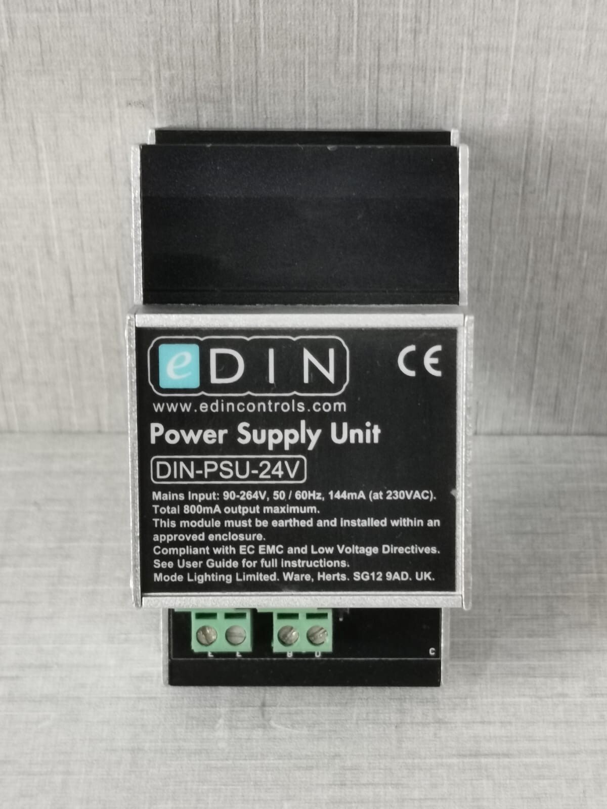 eDIN DIN-PSU-24V POWER SUPPLY UNIT 90-264,50/60mA 230VAC