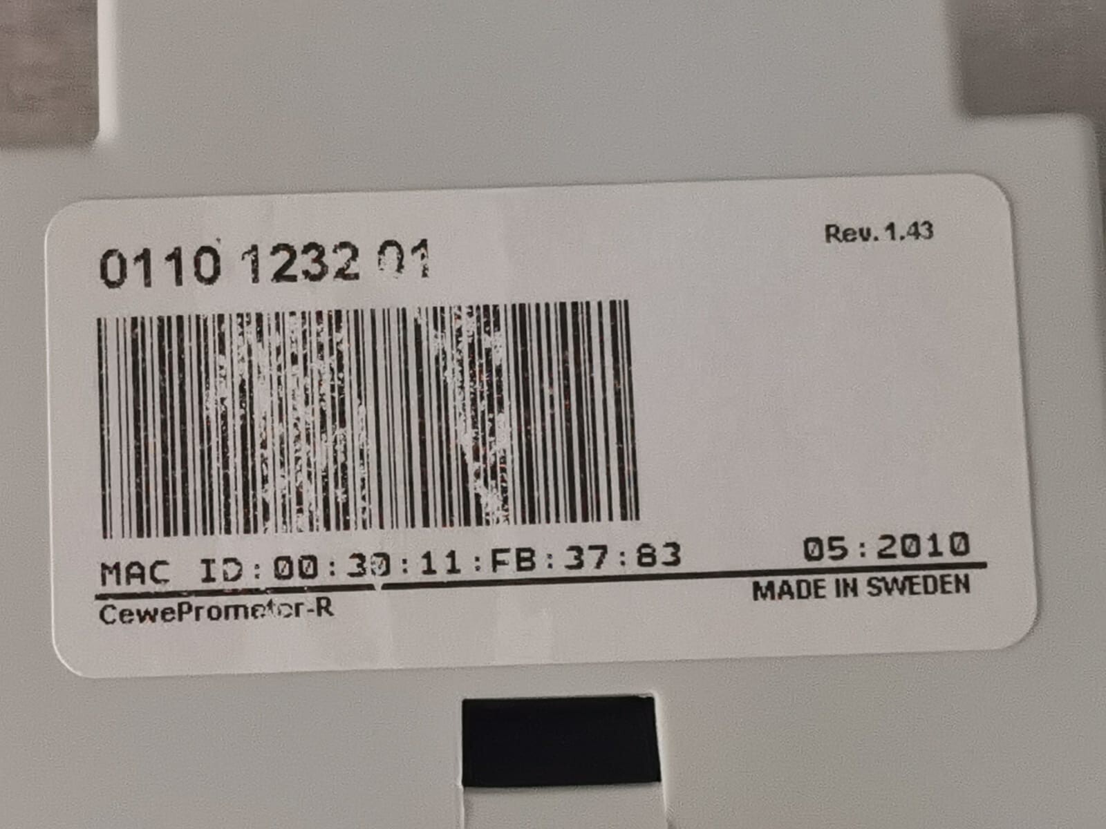 Cewe/NetBiter 0110123201 Cewe/NetBiter 0110 1232 01 / 0110123201 Supply Voltage 9-28 VDC 2W 3