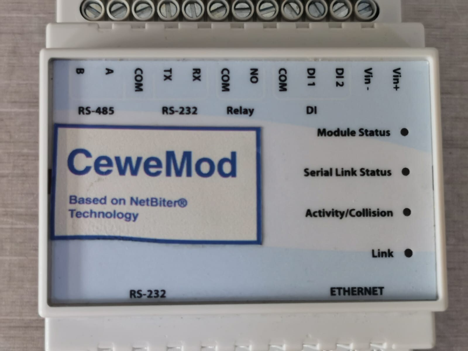 Cewe/NetBiter 0110123201 Cewe/NetBiter 0110 1232 01 / 0110123201 Supply Voltage 9-28 VDC 2W 4