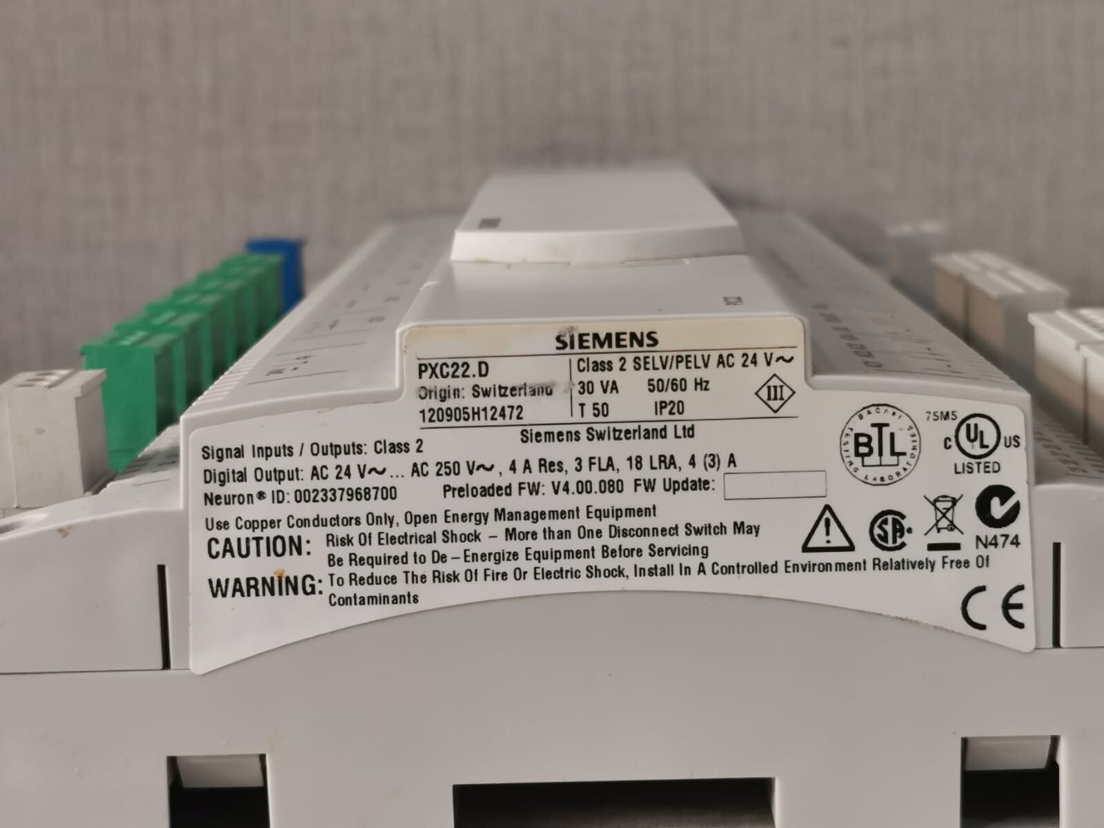 Siemens PXC22.D SIEMENS PXC22.D AUTOMATION STATION 2