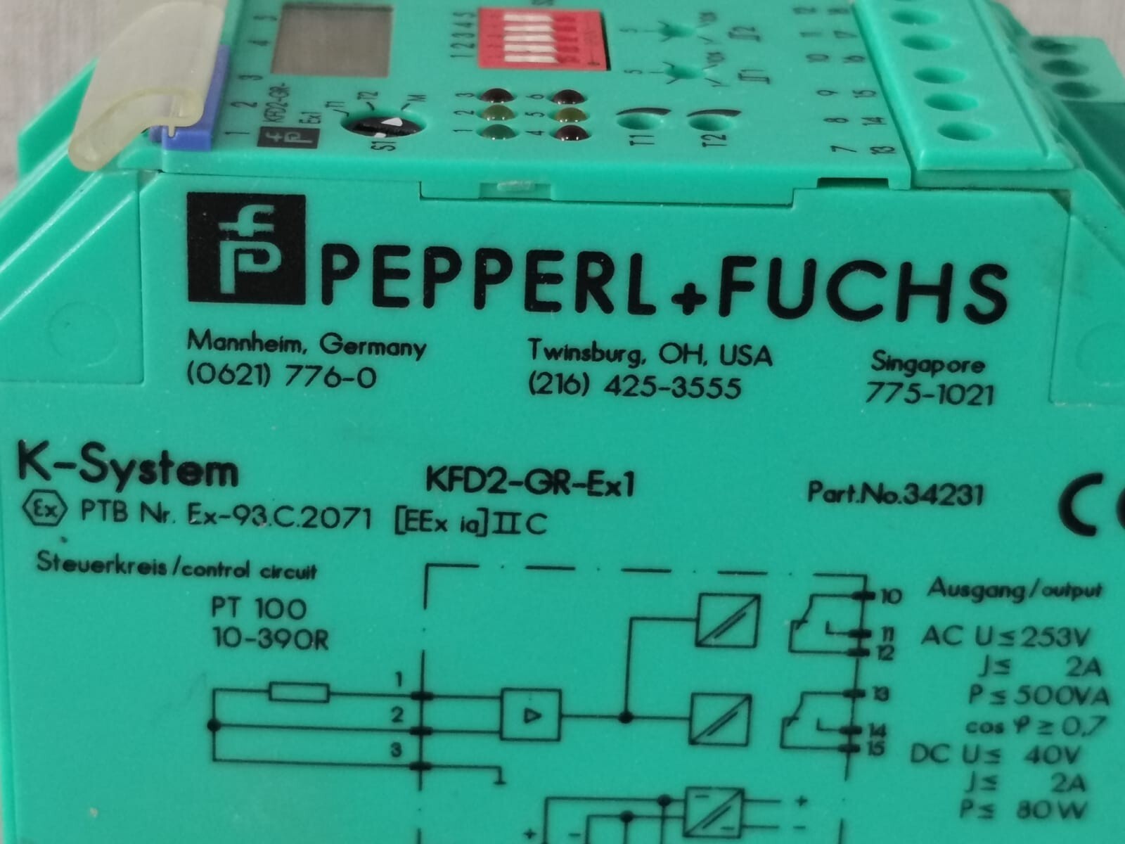 PEPPERL & FUCHS PN- 34231 PEPPERL & FUCHS KFD2-GR-EX1 PN- 34231 TEMPERATURE CONVERTER 6