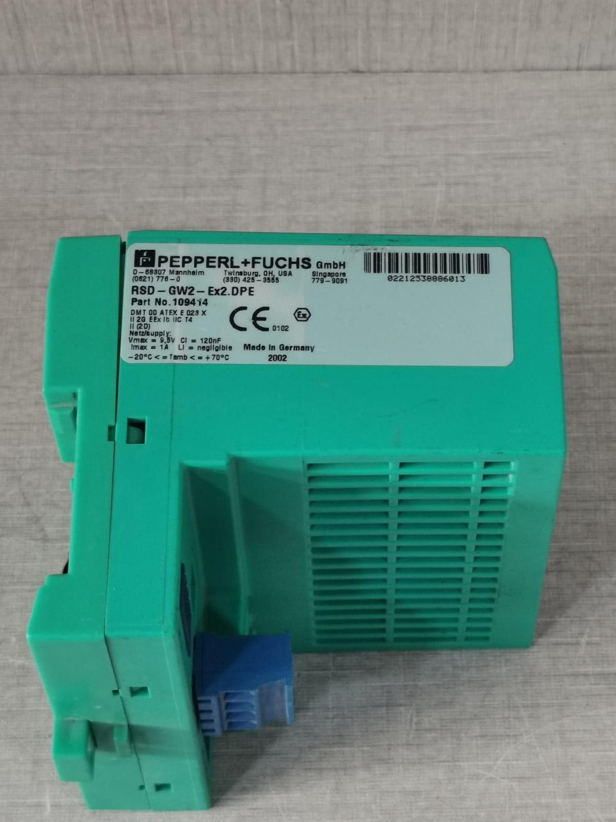 PEPPERL+FUCHS PN-109414 PEPPERL+FUCHS RSD-GW2-Ex2.DPE PROFIBUS DPE GATEWAY PN-109414 9