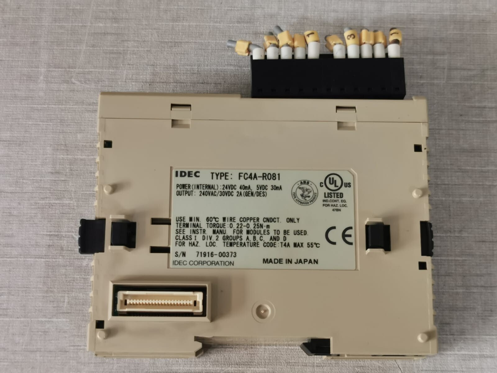 IDEC FC4A-R081 IDEC FC4A-R081 INDUSTRIAL CONTROL SYSTEM 24VDC 40mA 5VDC 6