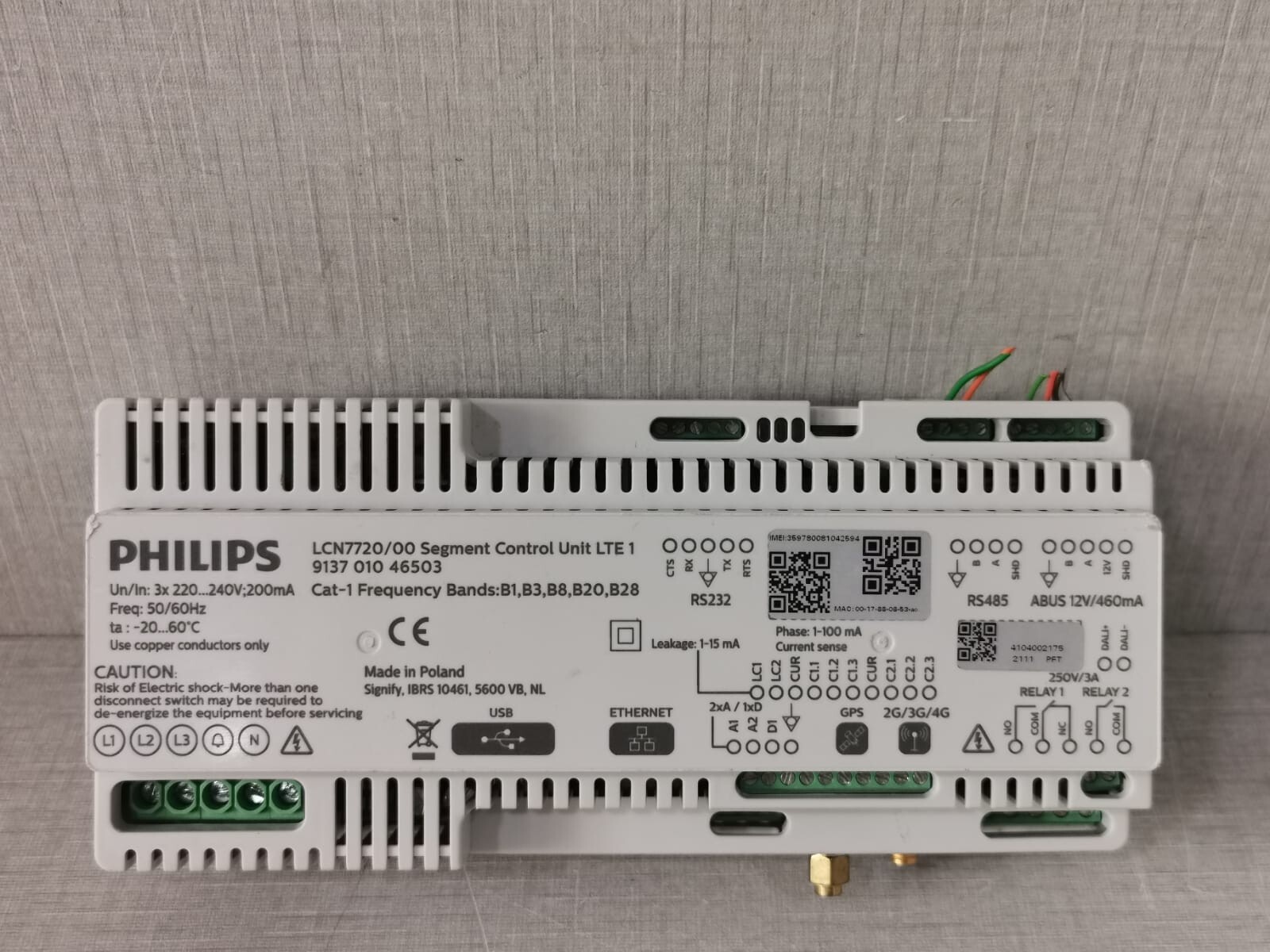 PHILIPS LCN7720/00 SEGMENT CONTROL UNIT LTE 1 9137 010 46503