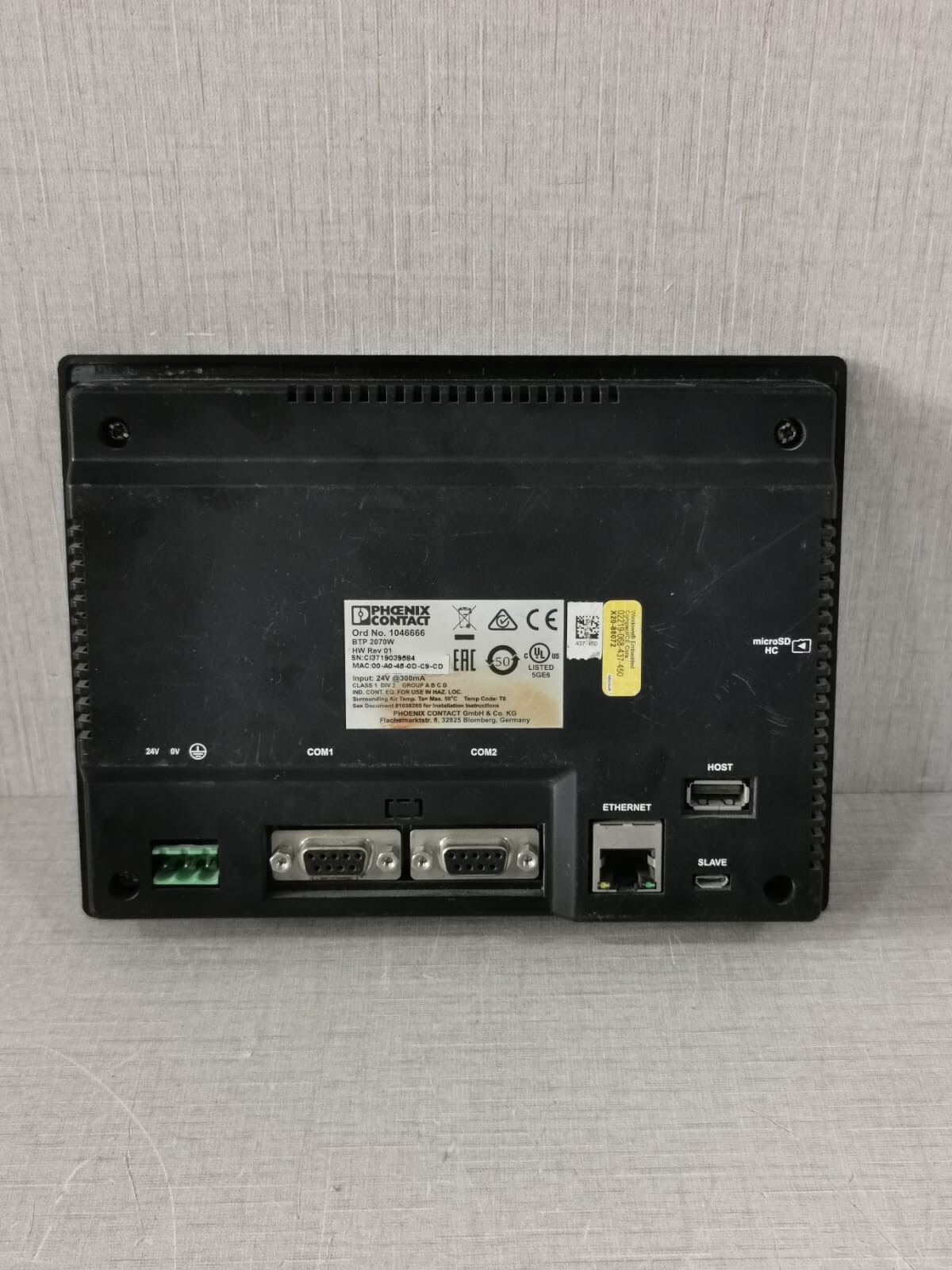 Phoenix Contact 1046666 PHOENIX CONTACT BTP 2070W REV 01 1046666 TOUCH SCREEN PANEL 7