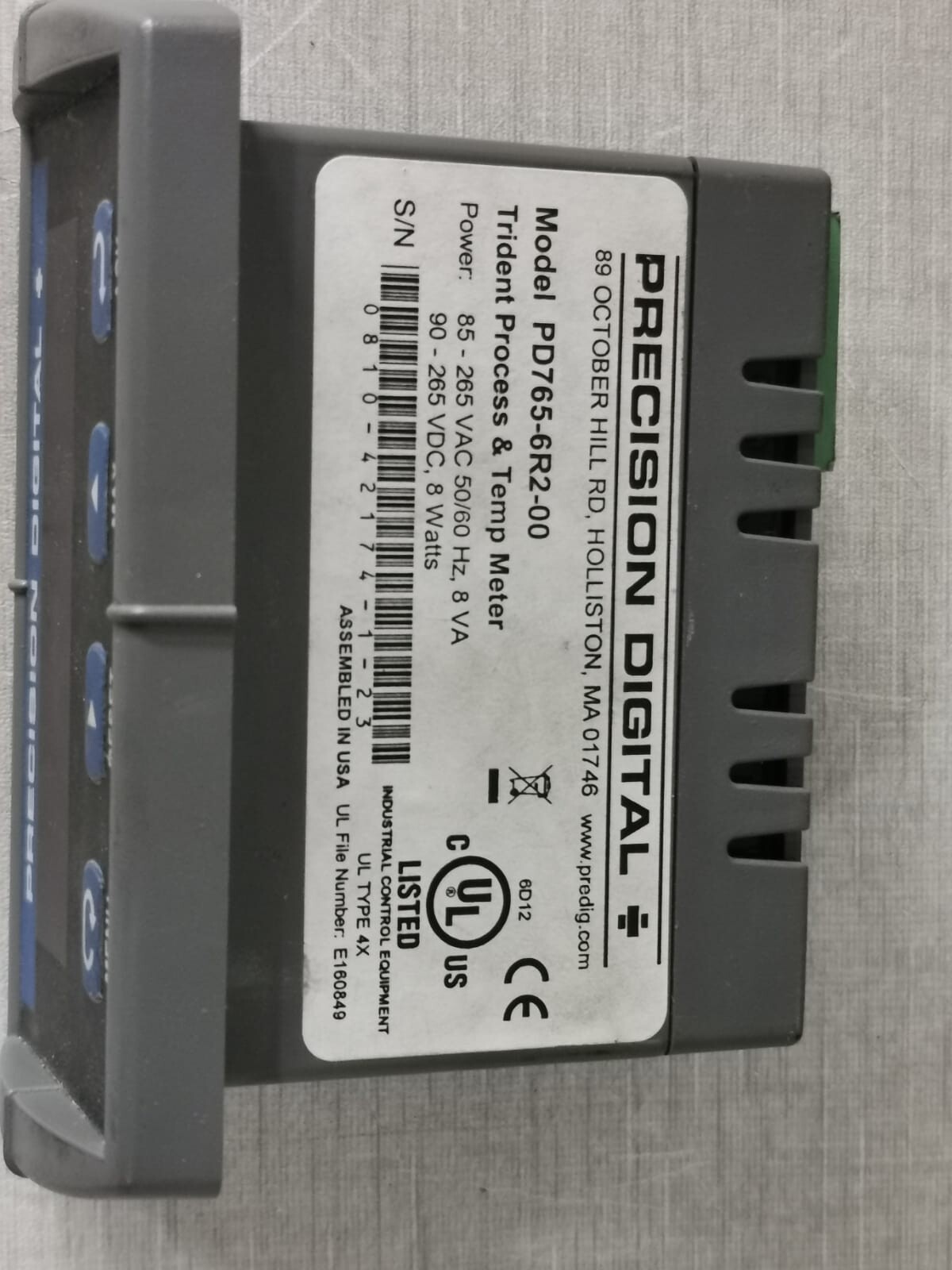 Precision Digital PD765-6R2-00 PRECISION DIGITAL PD765-6R2-00 TRIDENT PROCESS & TEMPERATURE METER 7