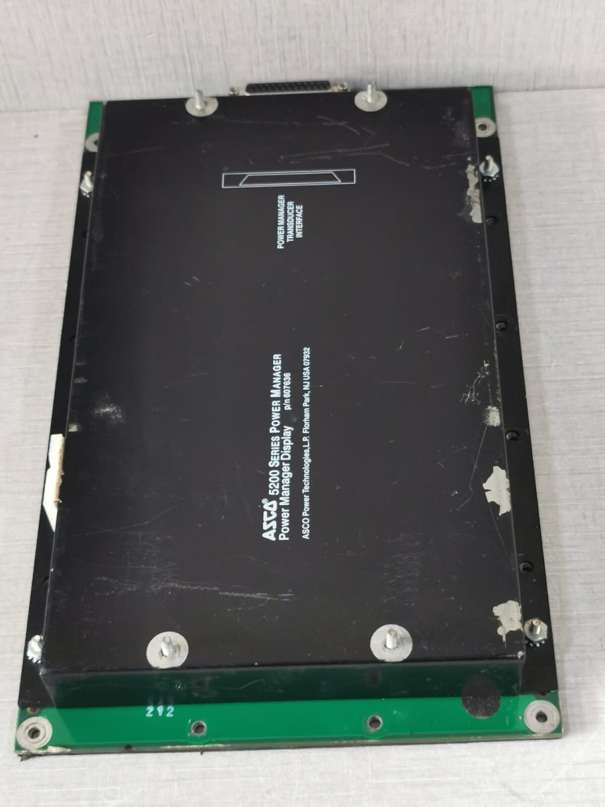 ASCO 607636 Asco Power Manager Display 5200 Series P/n: 607636 10