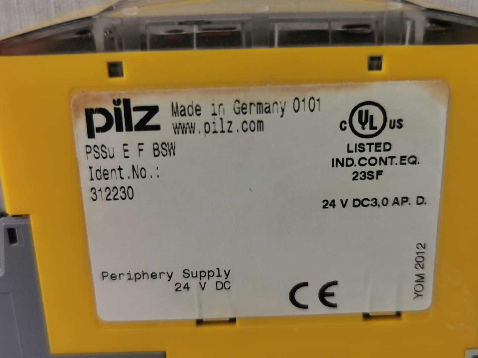 Pilz 312230 PILZ PSSu E F BSW SAFETY RELAY 312230 4