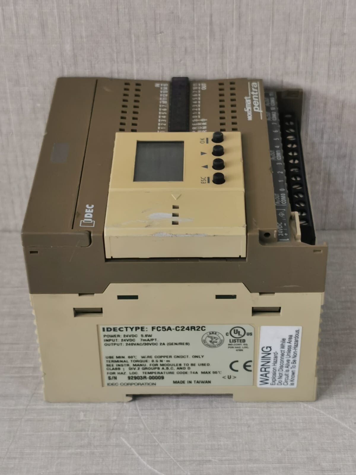 IDEC FC5A-C24R2C IDEC FC5A-C24R2C MicroSmart Pentra PLC CPU 7