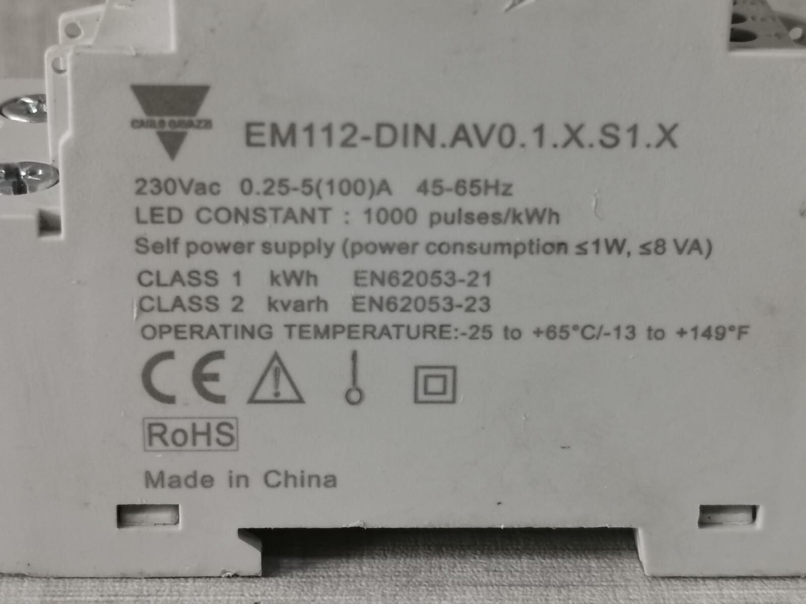 Carlo Gavazzi EM112-DIN.AV0.1.X.01.X CARLO GAVAZZI EM112-DIN.AV0.1.X.01.X POWER SUPPLY 4