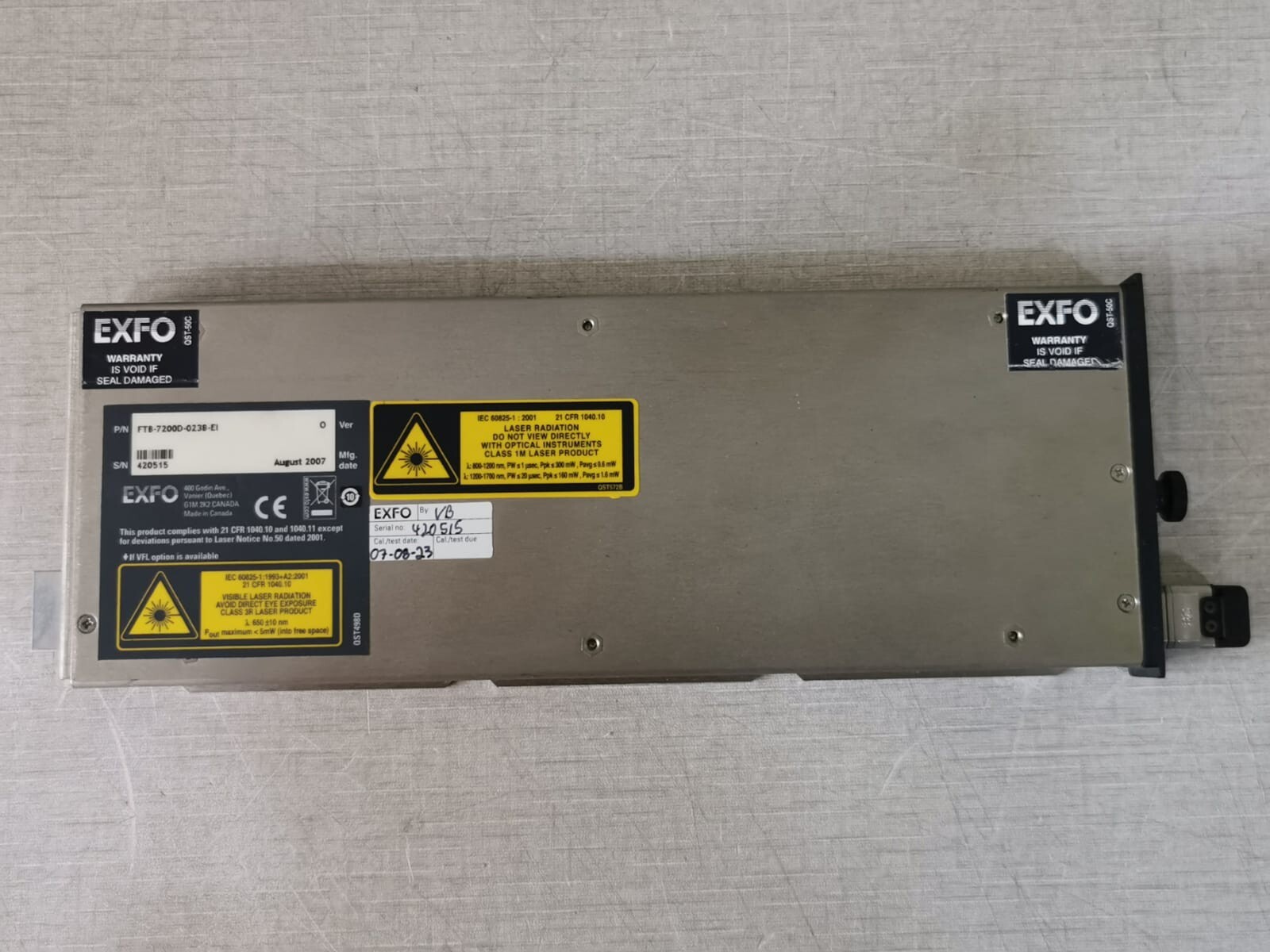 EXFO FTB-7200D-023B-E1 EXFO FTB-7200D/FTB-7200D-023B-E1 SM OTDR Module 5