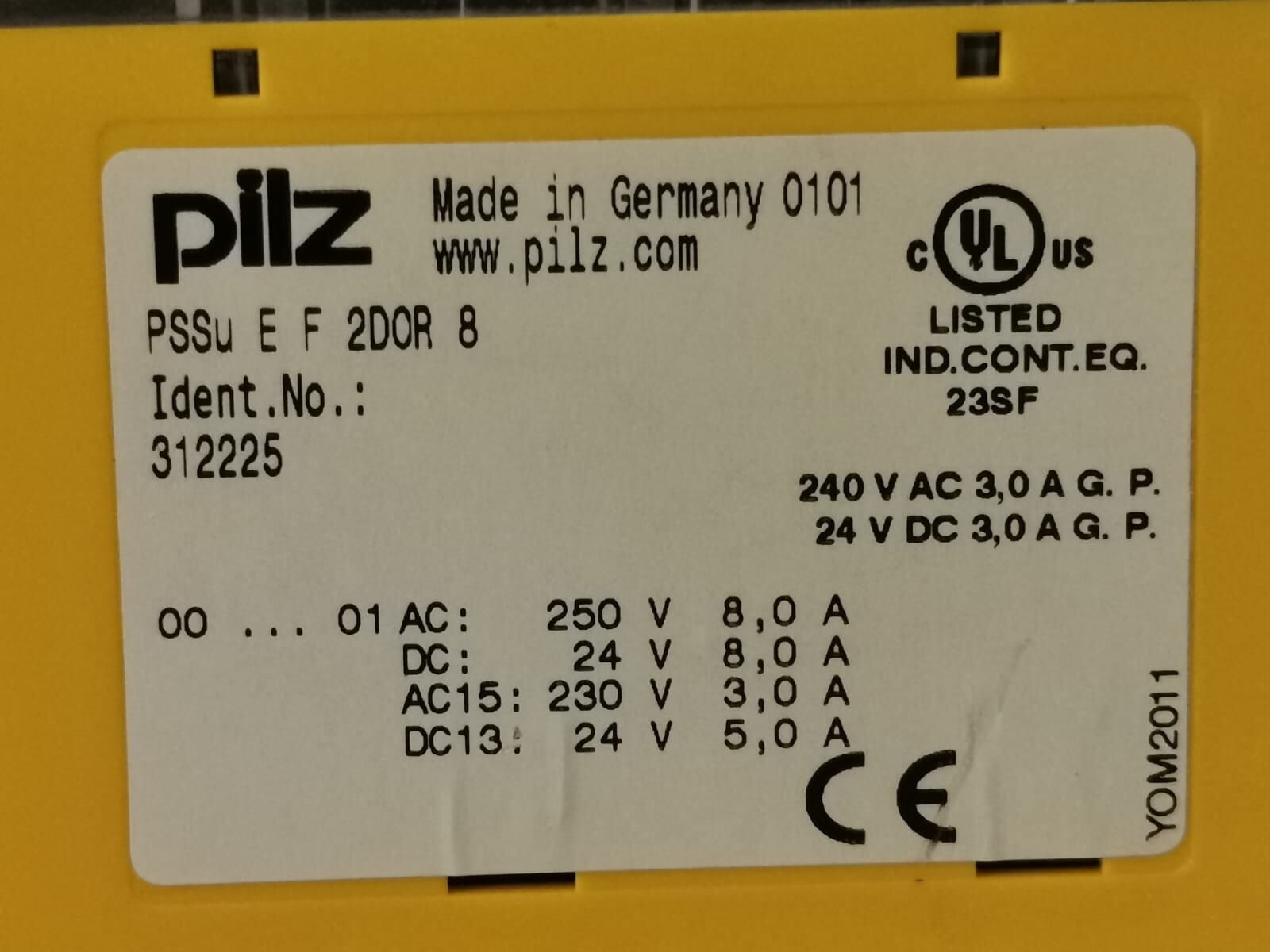 Pilz 312225 PILZ PSSu E F 2DOR 8 SAFETY MODULE 312225 4