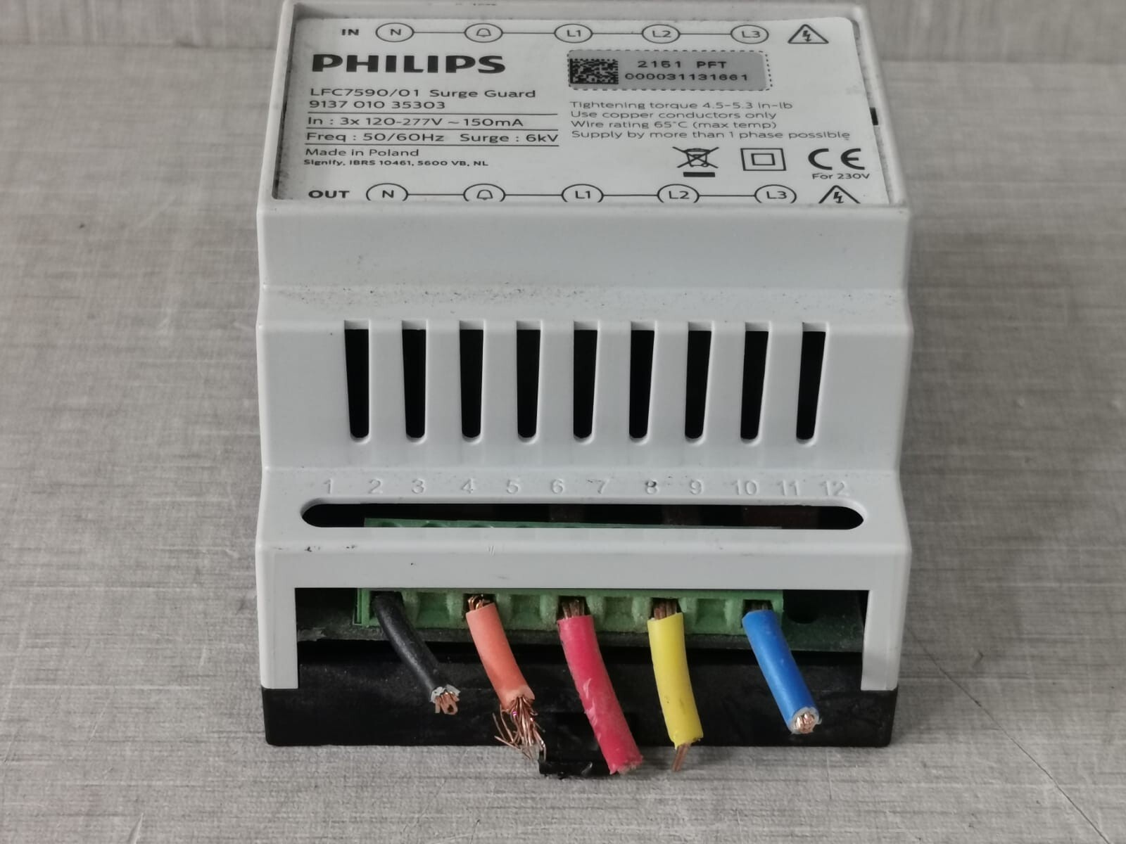 Philips 9137 010 35303 PHILIPS LFC7590/01 SURGE GUARD 9137 010 35303 5