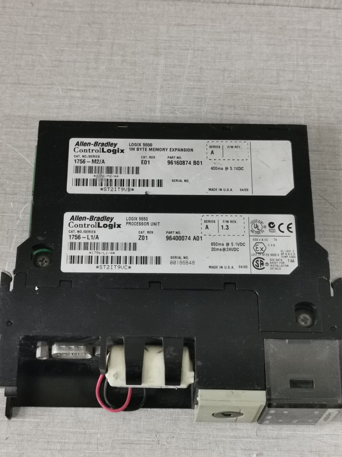 Allen-Bradley 1756-L1/A / 756-M2/A SER.A ALLEN BRADLEY LOGIX 5550 1756-L1/A / 756-M2/A SER.A PROCESSOR UNIT 5