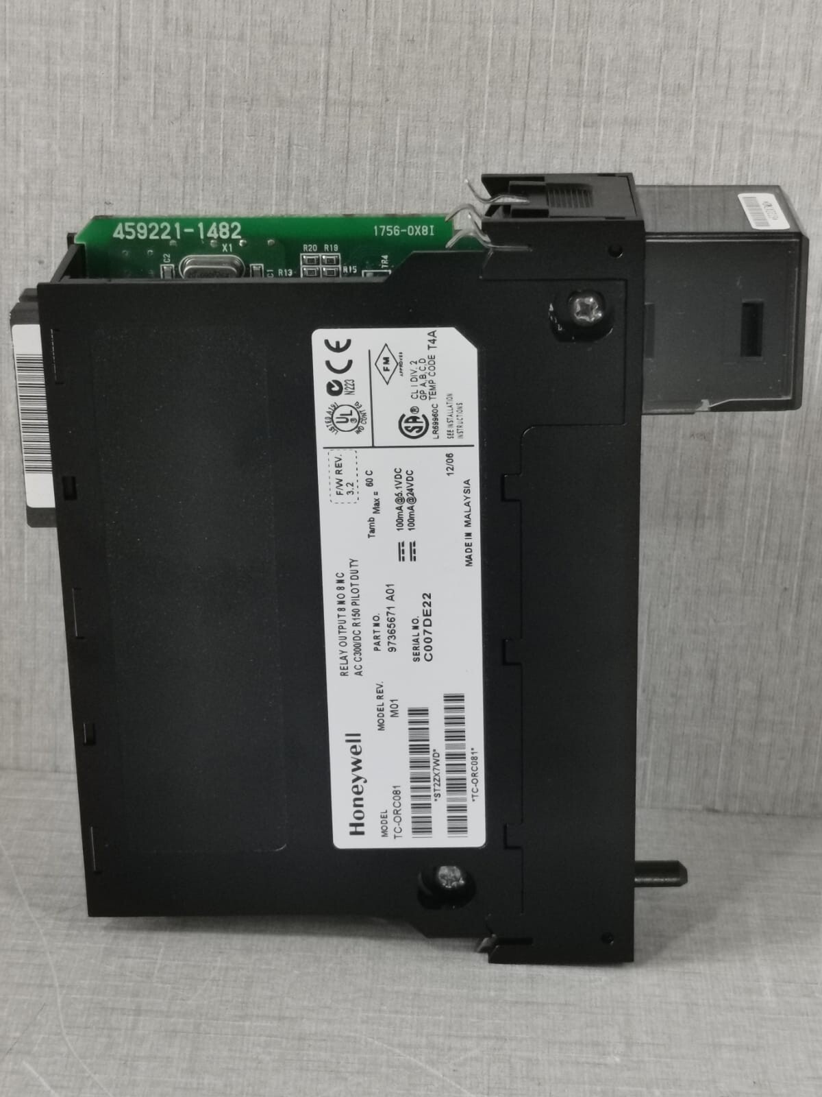 Honeywell TK-ORC081 REV M01 F/W REV 3.2 HONEYWELL TK-ORC081 REV M01 F/W REV 3.2 RELAY OUTPUT 8 NO 8 NC AC C300/DC 7