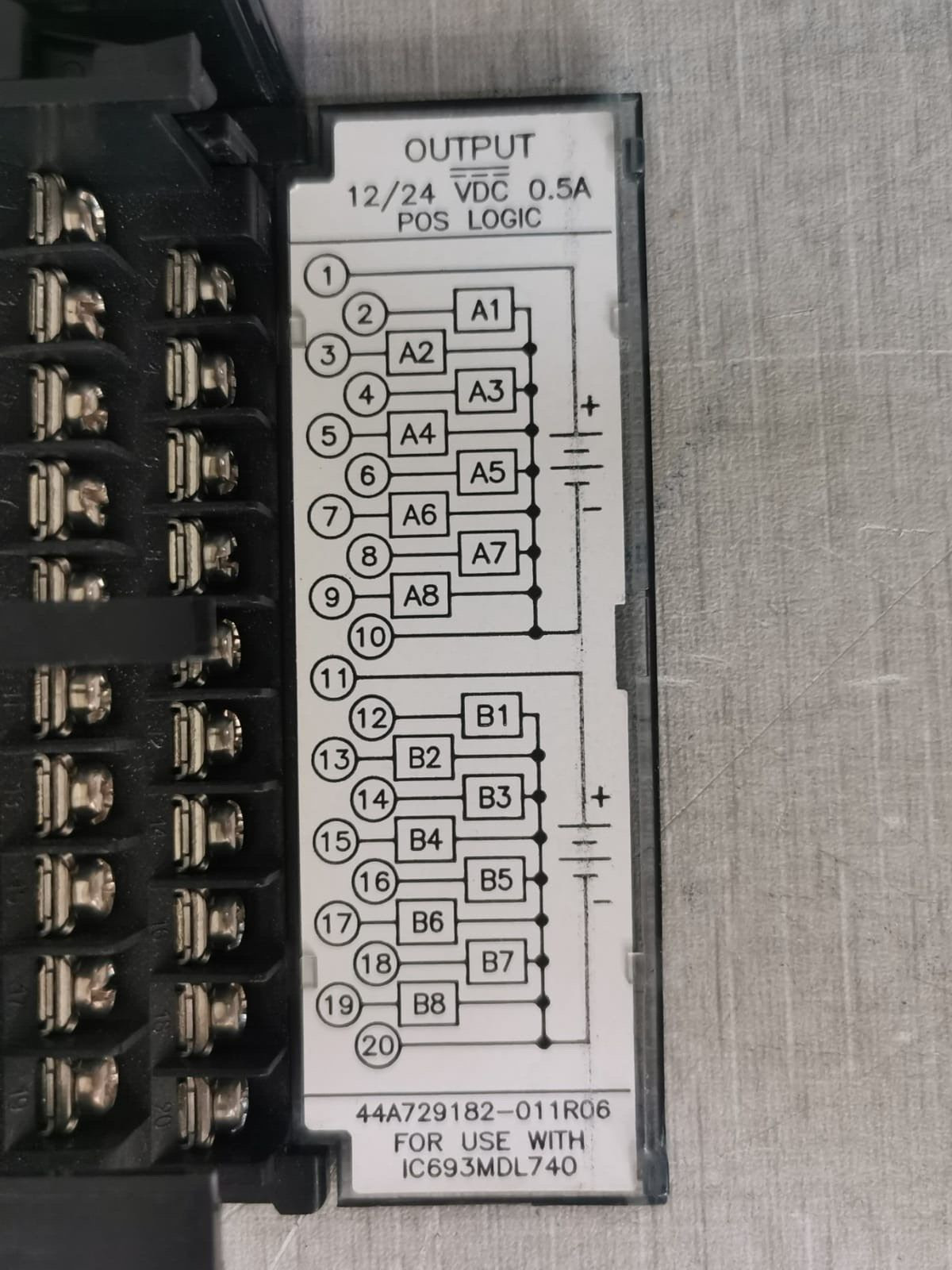 GE Fanuc IC693MDL740H GE FANUC IC693MDL740H OUTPUT MODULE 12/24VDC 0.5A 16PT POS 2