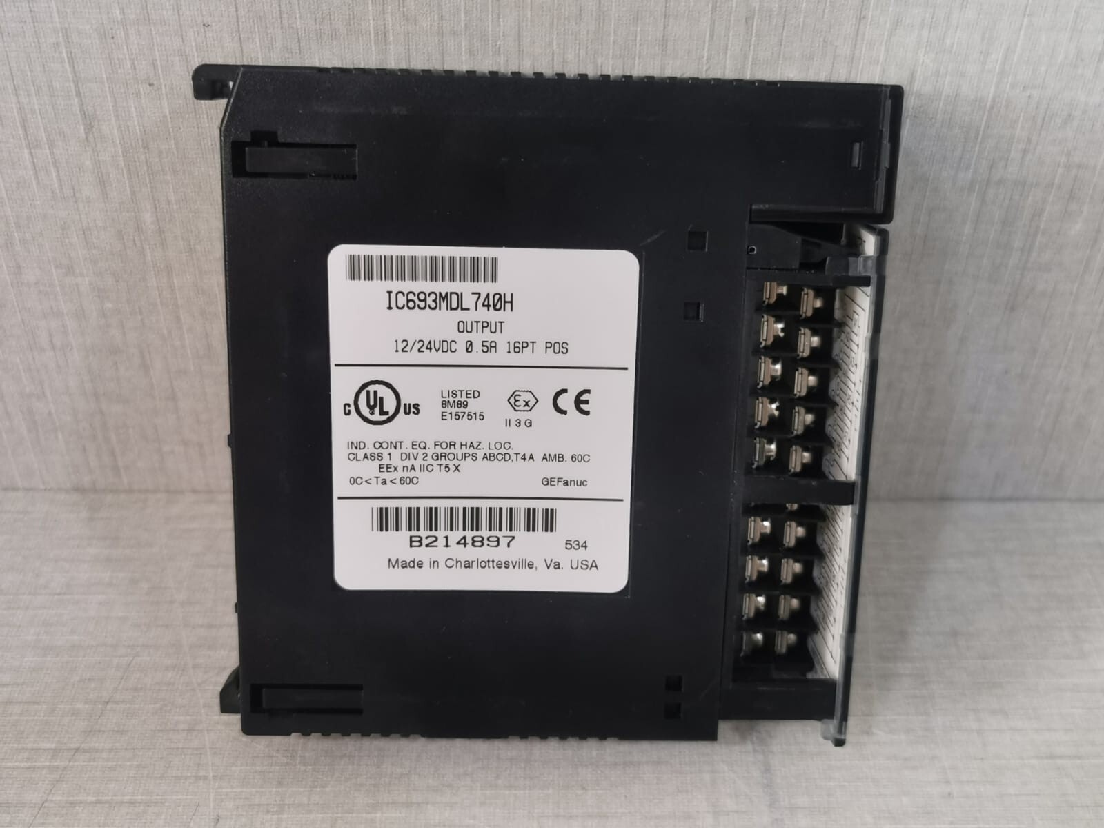 GE Fanuc IC693MDL740H GE FANUC IC693MDL740H OUTPUT MODULE 12/24VDC 0.5A 16PT POS 4