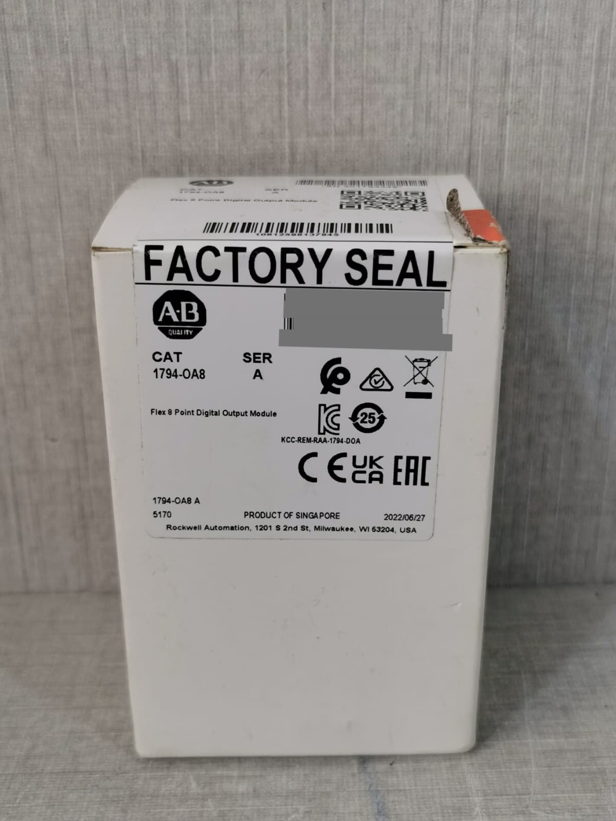 NEW ALLEN-BRADLEY 1794-0A8 SER A FLEX 8 POINT DIGITAL OUTPUT MODULE-SEALED