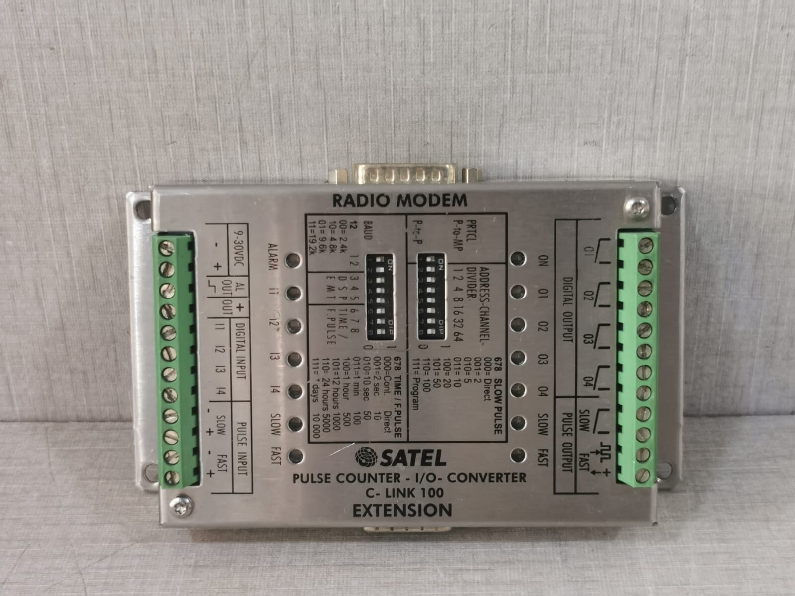 SATEL C-LINK 100 EXTENSION RADIO MODEM PULSE COUNTER-I/O CONVERTER