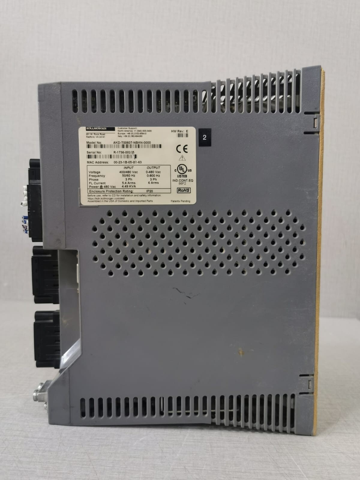 Kollmorgen AKD-T00607-NBAN-0000 KOLLMORGEN AKD-T00607-NBAN-0000 AKD BASIC SERVO DRIVE 400/480VAC 5