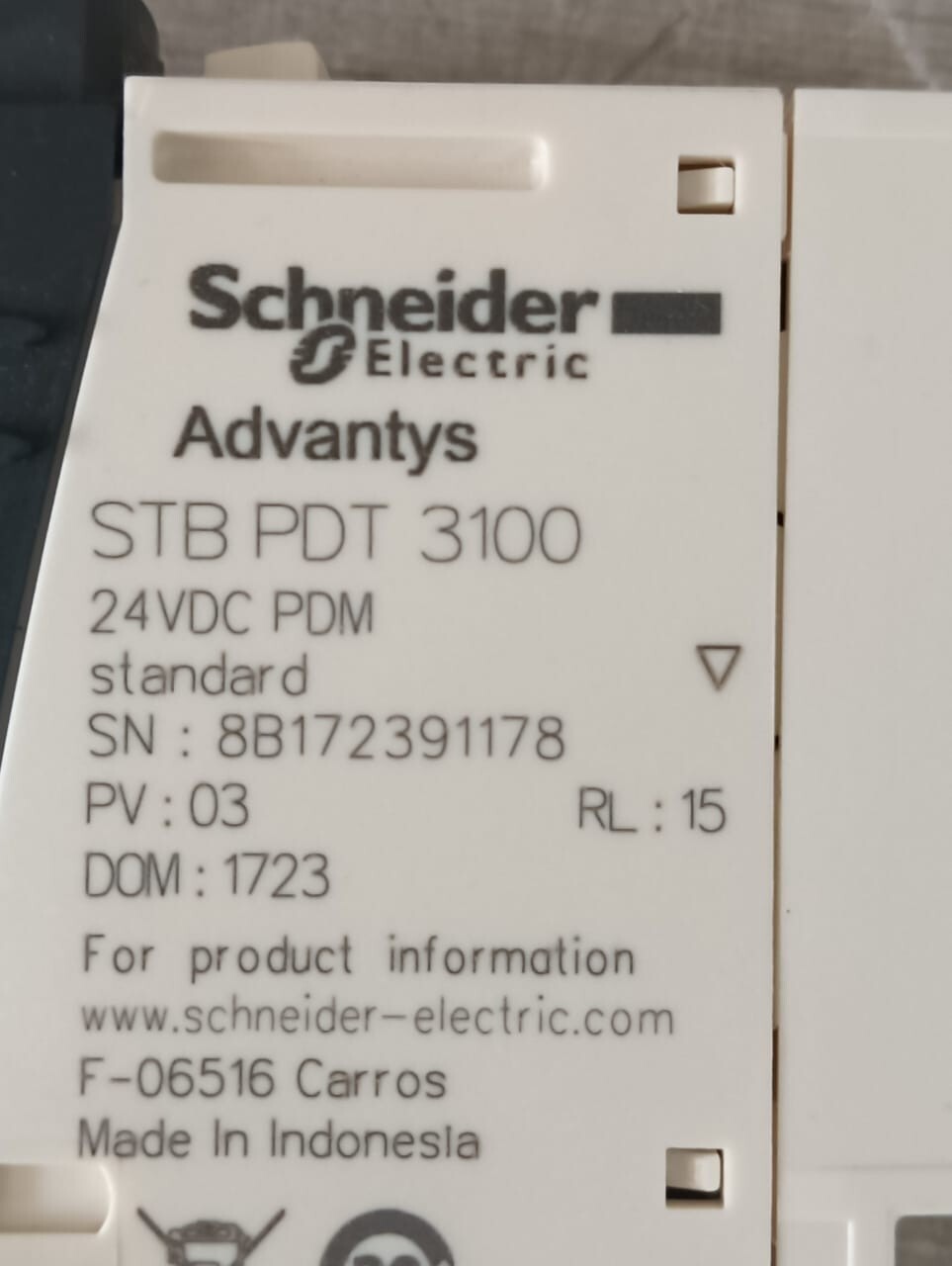 Schneider Electric PDT-3100 SCHNEIDER ELECTRIC STB PDT 3100 WITH STB XBA 2200 MOUNTING BASE 4