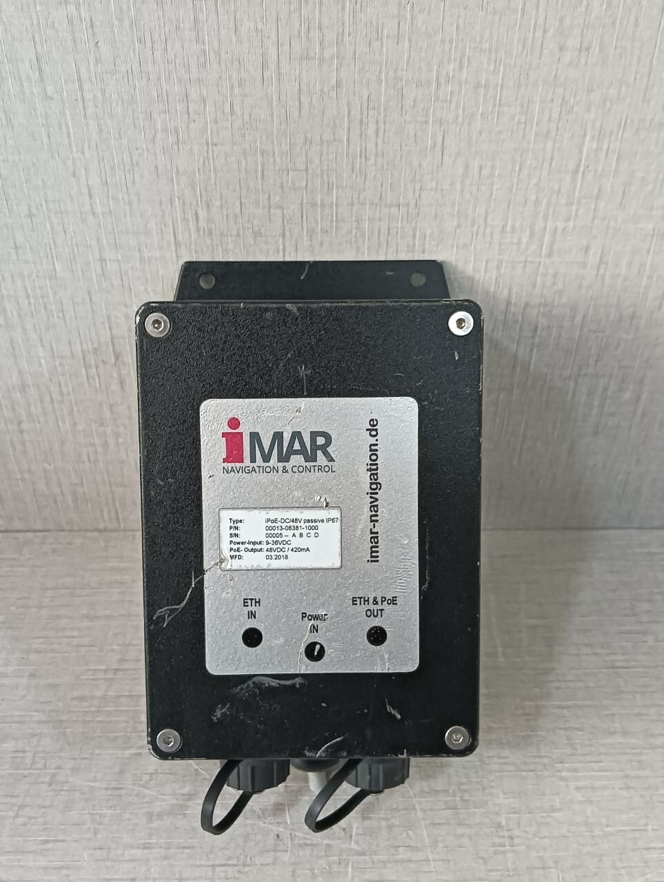 iMAR NAVIGATION & CONTOL iPOE-DC/48V PASSIVE IP67 / 00013-06381-1000