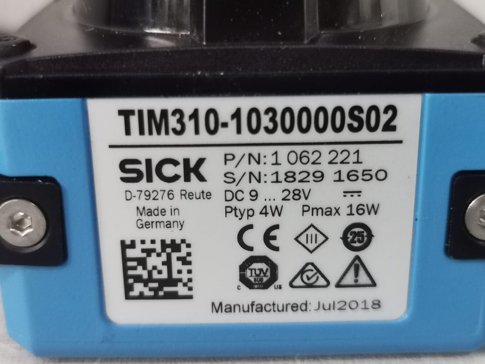 SICK TIM310-1030000S02 SICK TIM310-1030000S02 2D LIDAR SENSOR 3