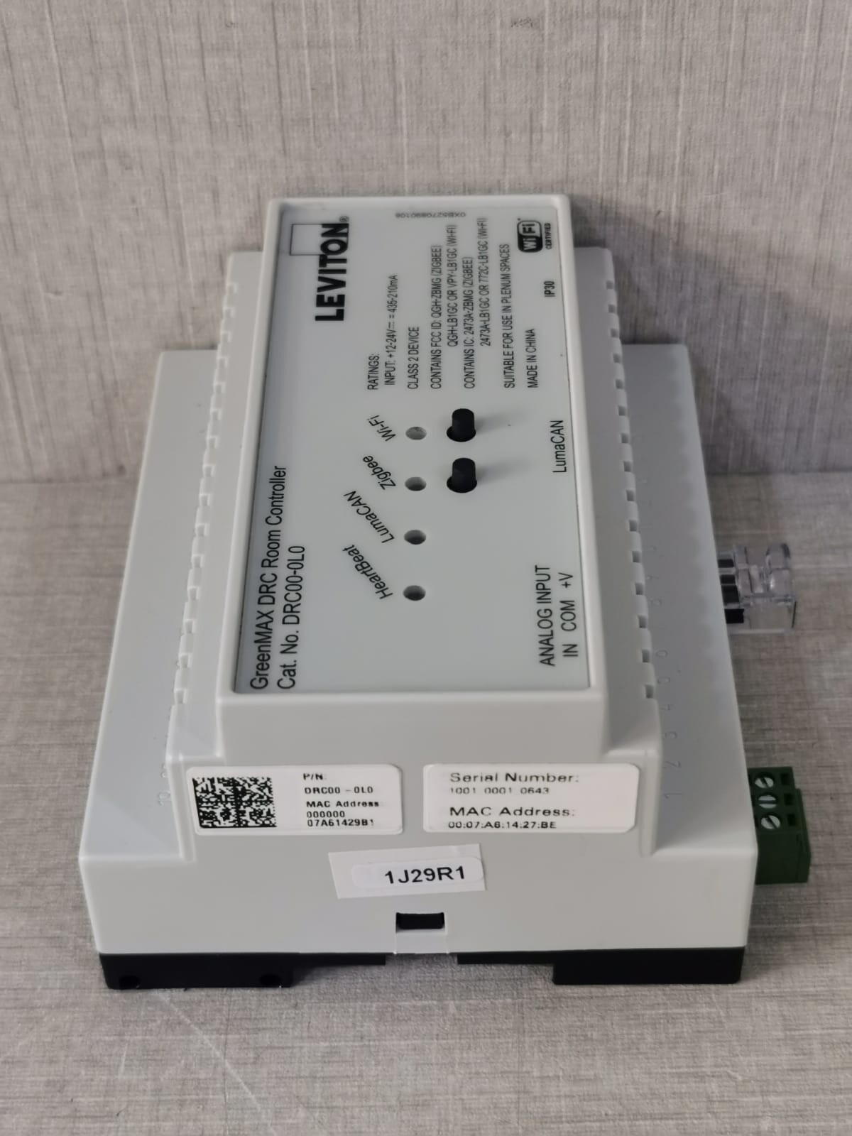 Leviton DRC00-0L0 Leviton DRC00-0L0 GreenMAX DRC Room Controller 9