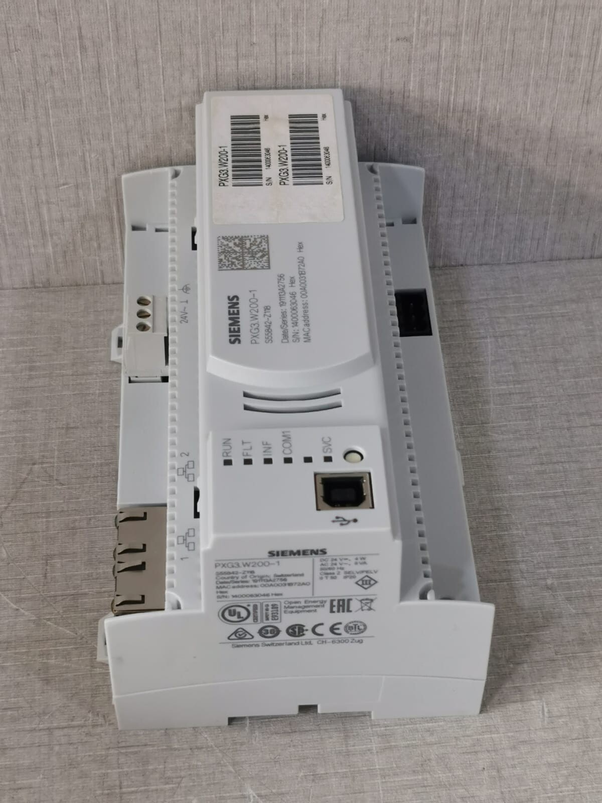 Siemens PXG3.W200-1 SIEMENS PXG3.W200-1 BACnet/IP Interface Module 9