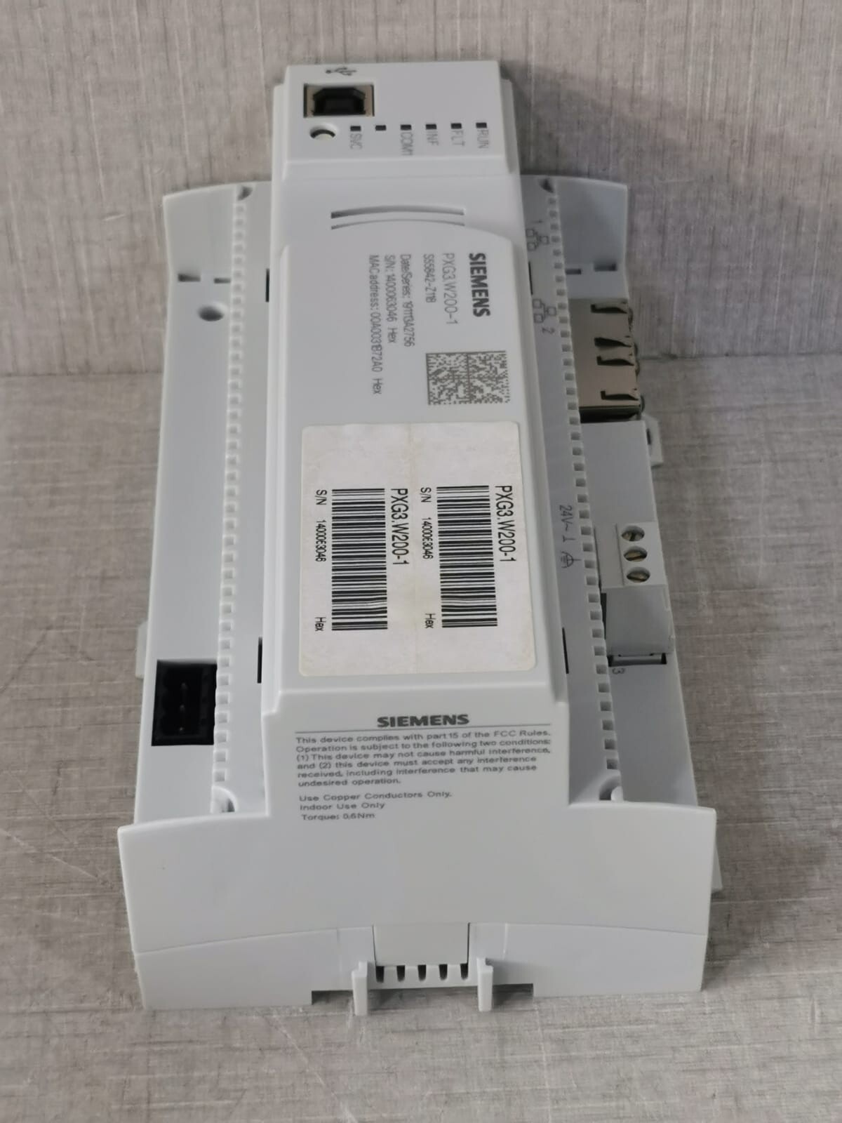Siemens PXG3.W200-1 SIEMENS PXG3.W200-1 BACnet/IP Interface Module 10