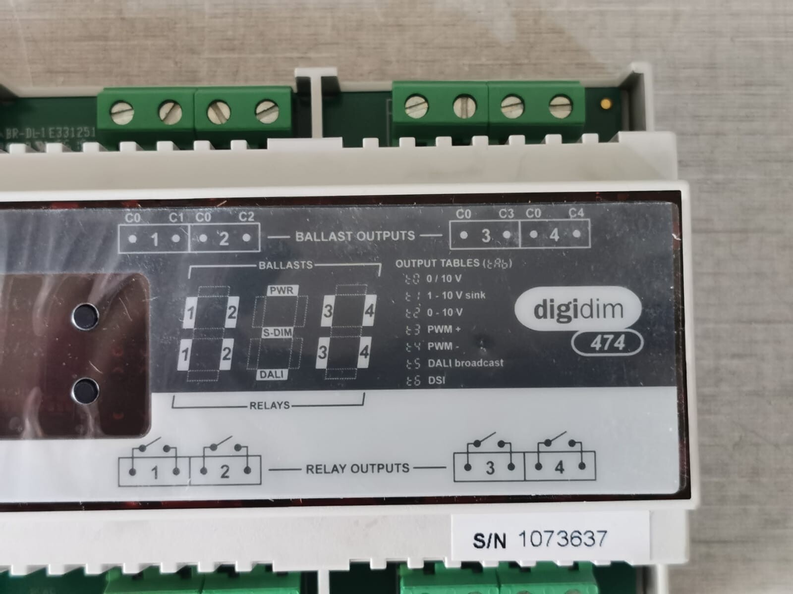 HELVAR HELVAR 474 HELVAR 474 BALLAST CONTROLLER S/W V1.60 REV.8 | 100-240VAC, 64A, 45-65Hz 4