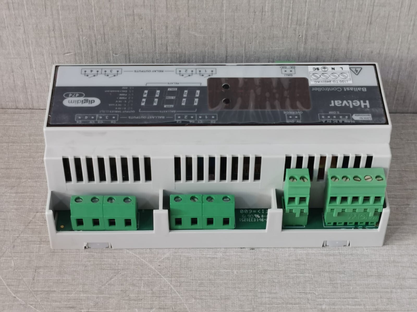 HELVAR HELVAR 474 HELVAR 474 BALLAST CONTROLLER S/W V1.60 REV.8 | 100-240VAC, 64A, 45-65Hz 8