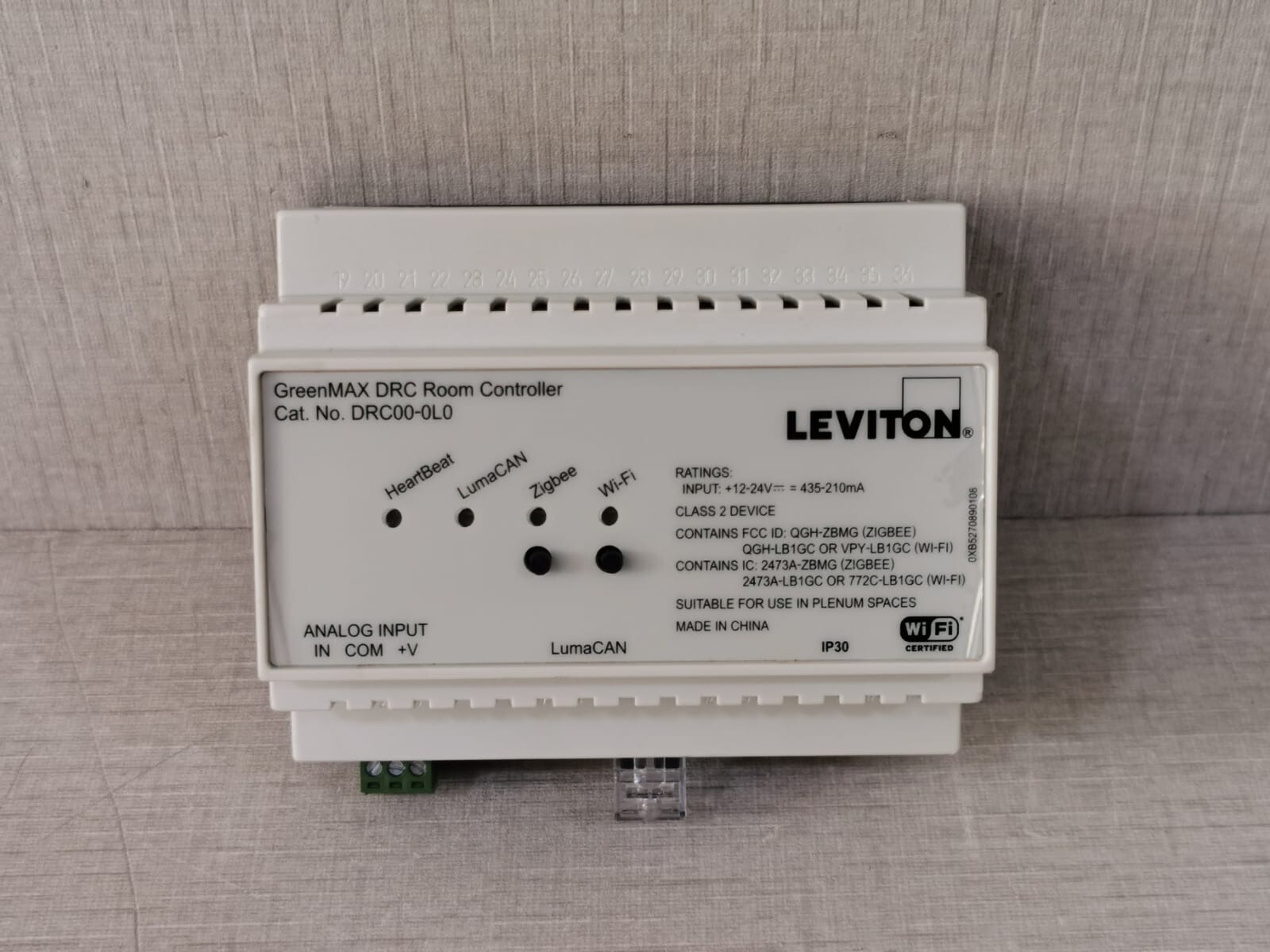 Leviton DRC00-0L0 GreenMAX DRC Room Controller