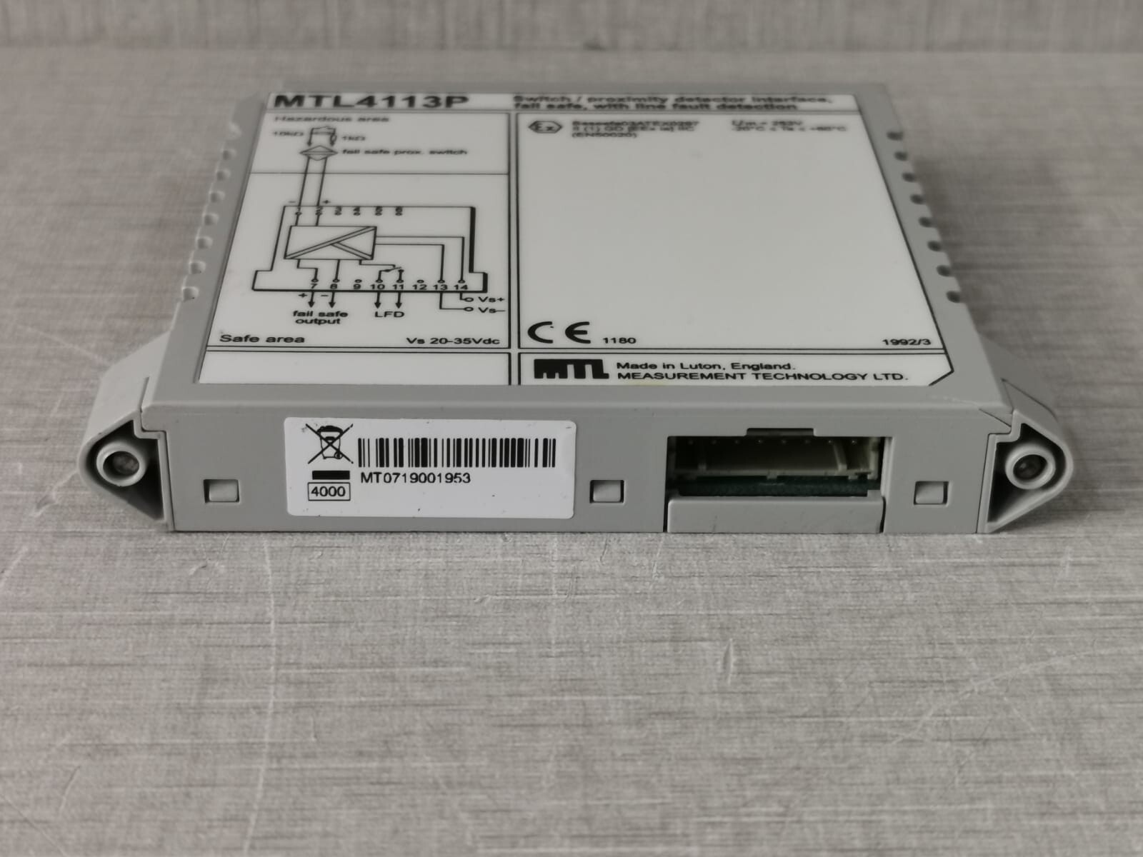 MTL MTL4113P MTL MEASUREMENT MTL4113P SWITCH / PROXIMITY DETECTOR INTERFACE 7