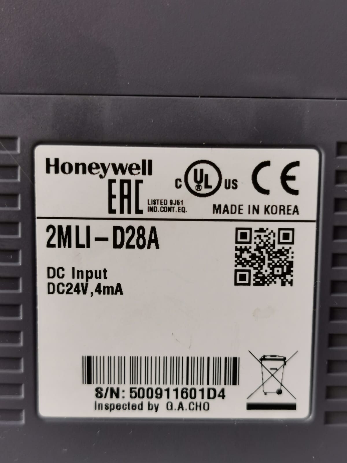 Honeywell DC24V Honeywell 2MLI-D28A Digital Input Module DC24V, 4mA 4