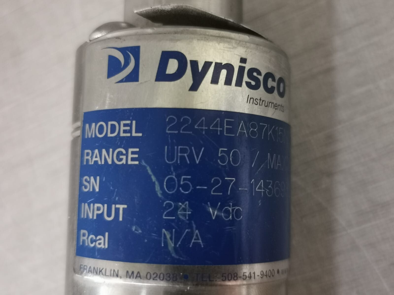 Dynisco 2244EA87K15NNMMBCAZZ DYNISCO 2244EA87K15NNMMBCAZZ PRESSURE TRANSDUCER SENSOR 4