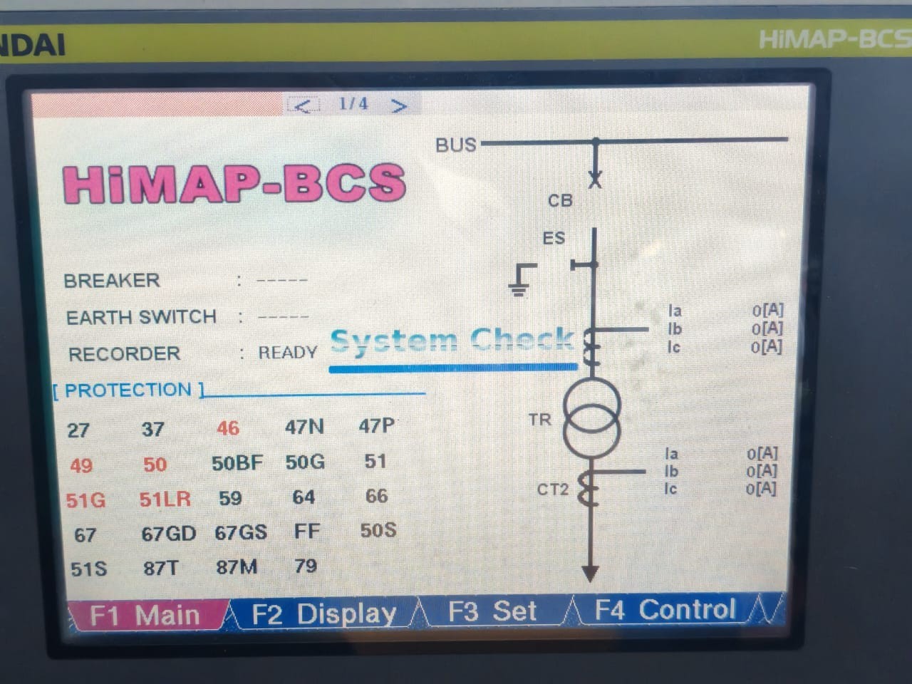 HYUNDAI HIMAP-BCS HYUNDAI HIMAP-BCS MULTIFUNCTIONAL DIGITAL PROTECTION RELAY 6