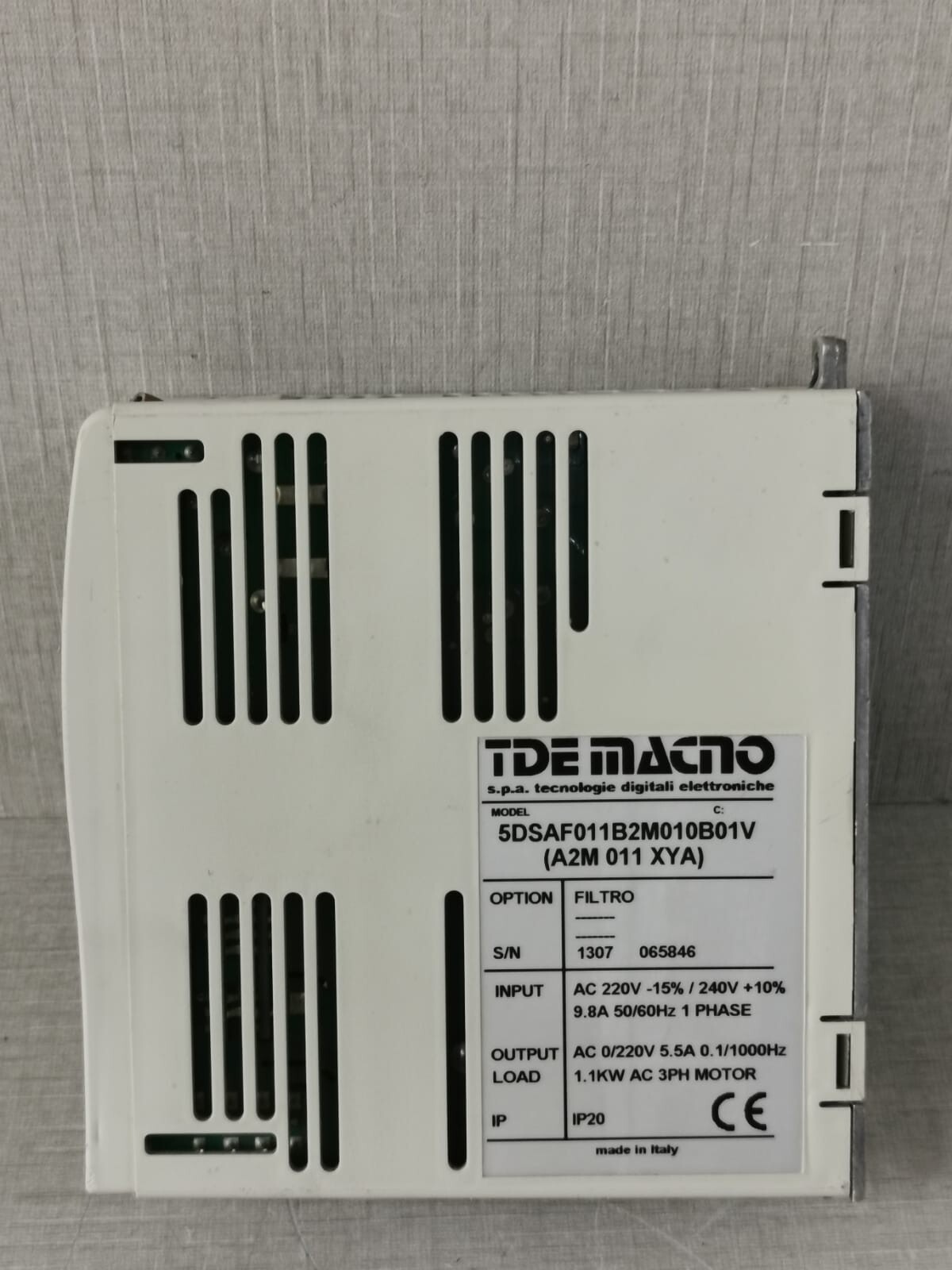 TDE MACNO 5DSAF011B2M010B01V TDE MACNO 5DSAF011B2M010B01V (A2M 011 XYA) SERVO DRIVE-WITHOUT COVER 3