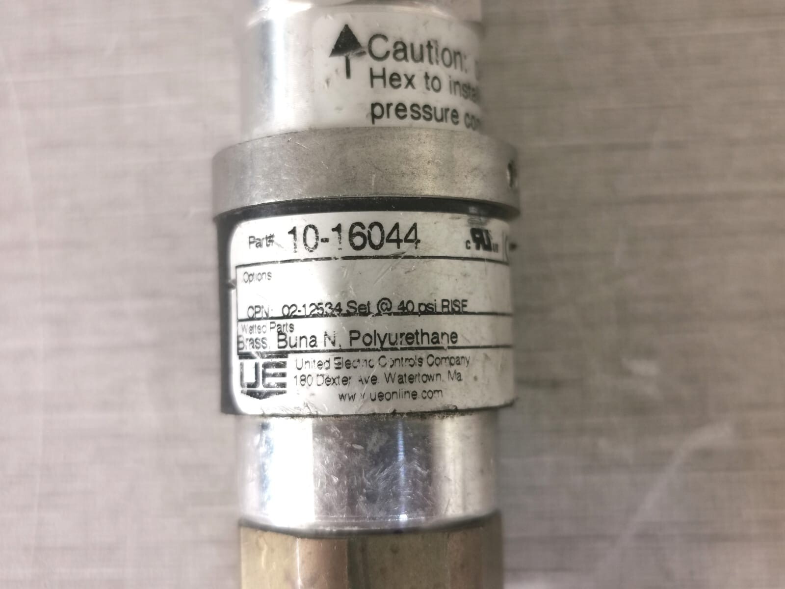 United Electric Controls 16044 FIKE UNITED ELECTRIC CONTROLS 10-16044 DISCHARGE PRESSURE SWITCH 3