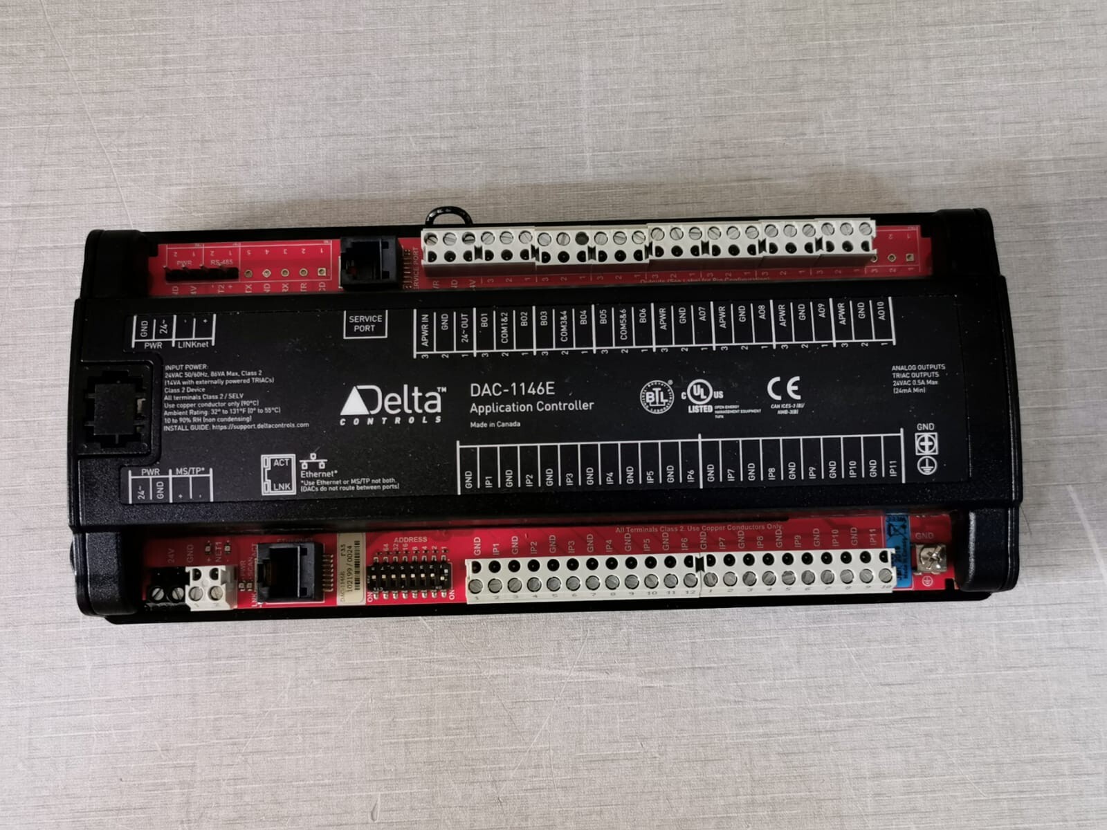 Delta DAC-1146E Delta Controls DAC-1146E Application Controller 24V 4