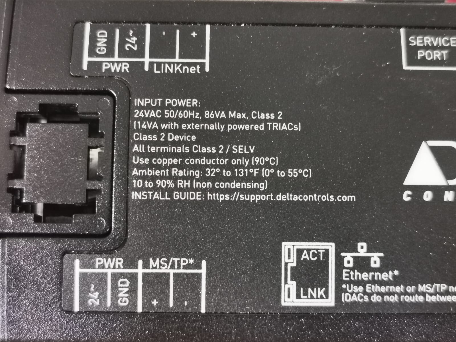 Delta DAC-1146E Delta Controls DAC-1146E Application Controller 24V 5