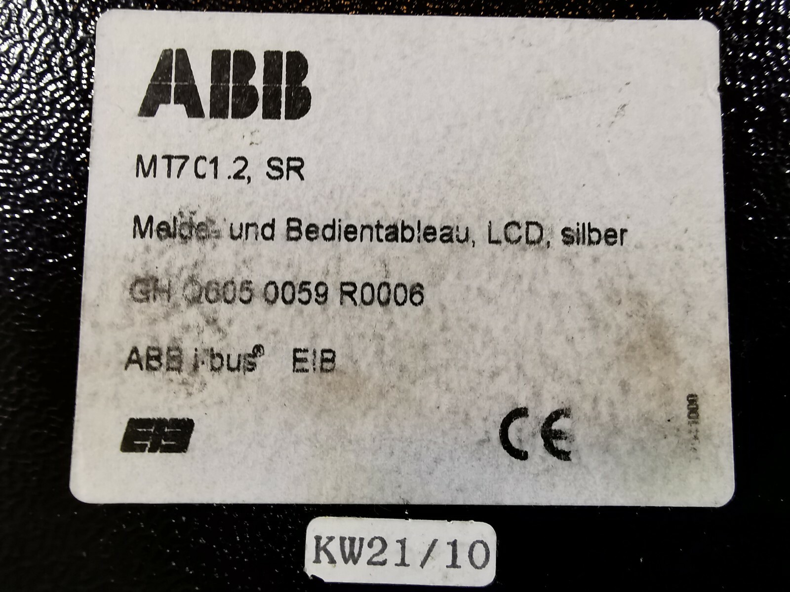 ABB MT7C1.2 SR ABB MT7C1.2 SR / GH Q605 0059 R0006 i-bus 7