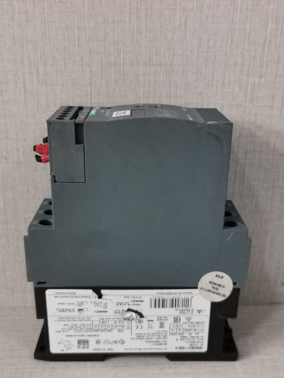 Siemens 3RW3027-1BB14 SIEMENS 3RW3027-1BB14 SIRIUS AC SEMICONDUCTOR MOTOR STARTER - WITH DENTS 5