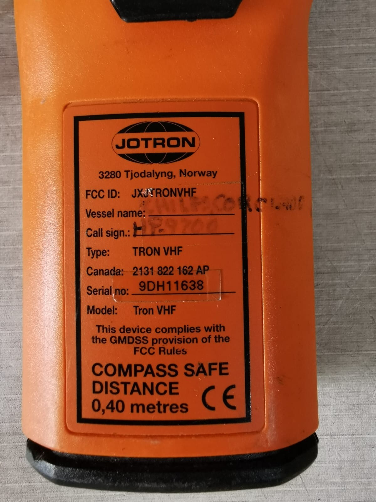 Jotron JOTRON Jotron Tron VHF GMDSS Maritime VHF Radio Phone - Without Charger 6