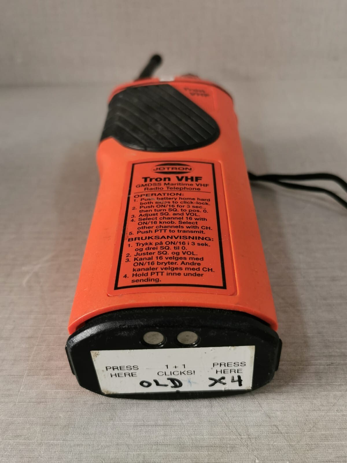 Jotron JOTRON Jotron Tron VHF GMDSS Maritime VHF Radio Phone - Without Charger 10